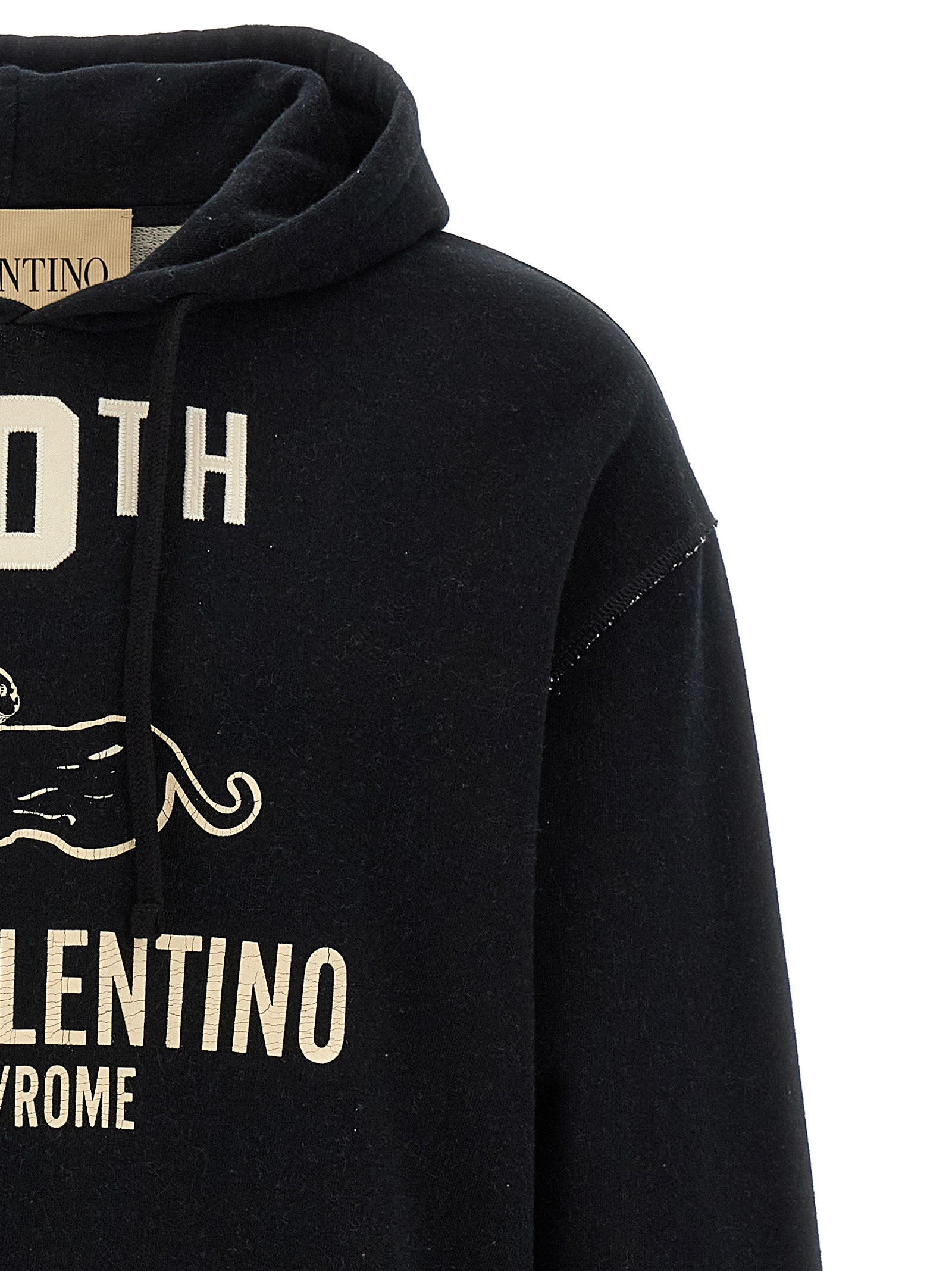 Valentino Garavani Black Cotton Sweatshirt Valentino Garavani