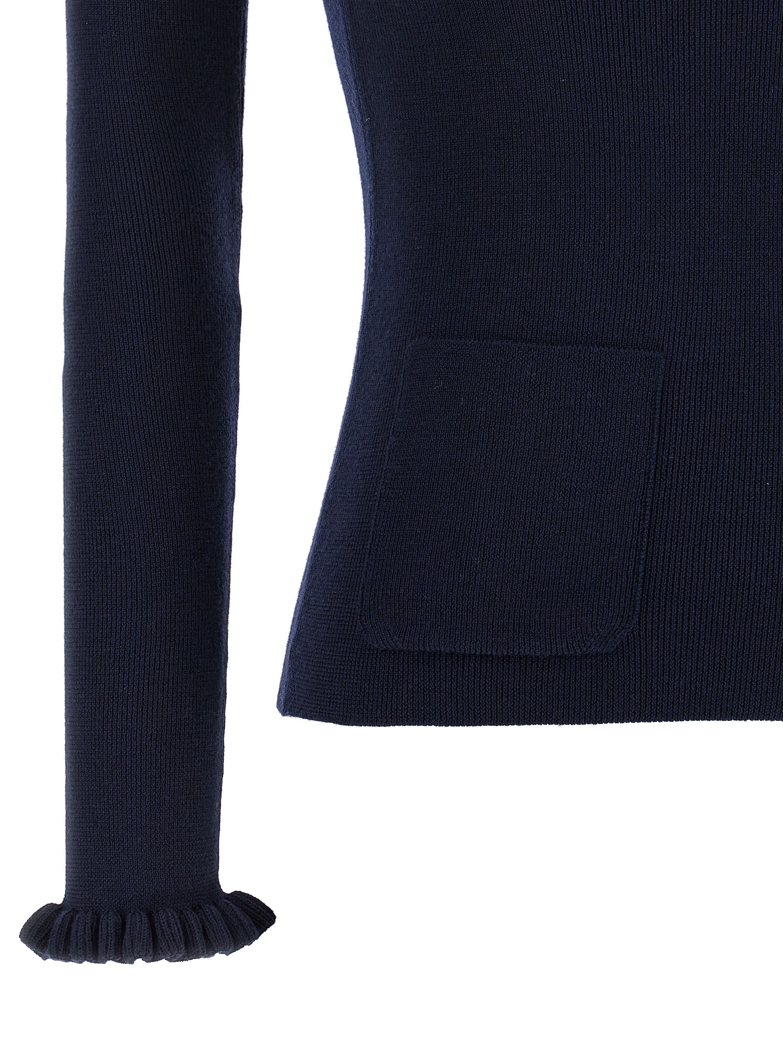 Valentino Garavani Blue Virgin Wool Cardigan Valentino Garavani