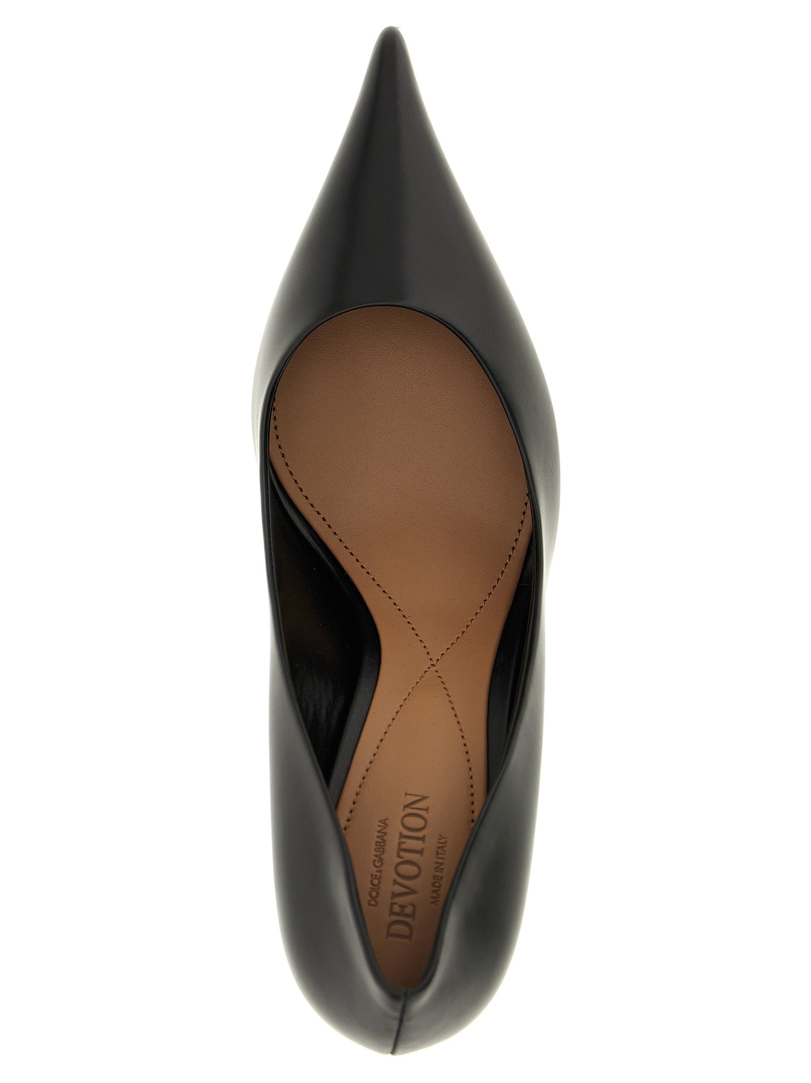 Dolce & Gabbana Black Calfskin High Heel Pumps Dolce & Gabbana