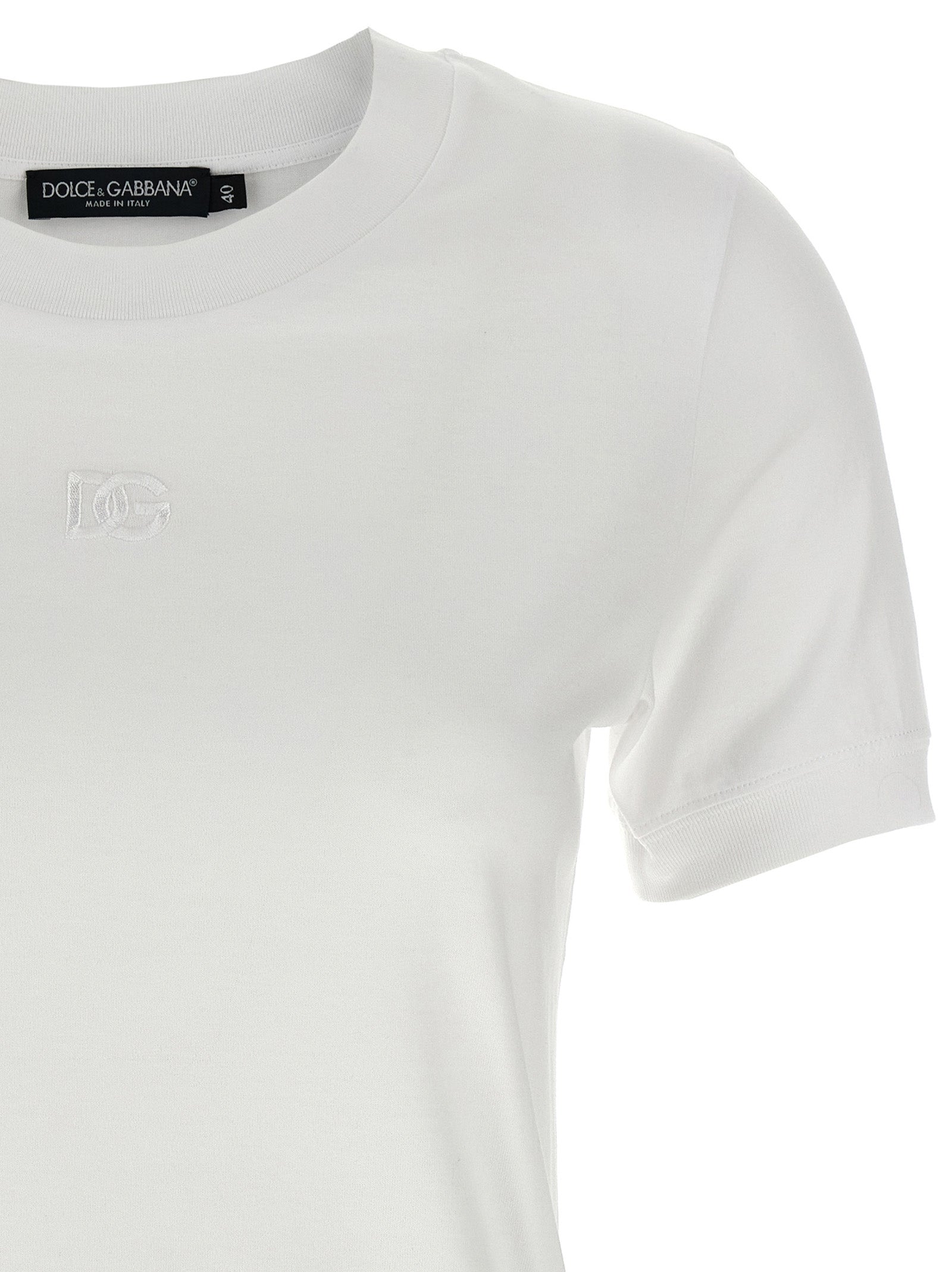 Dolce & Gabbana White Cotton T-Shirt Dolce & Gabbana