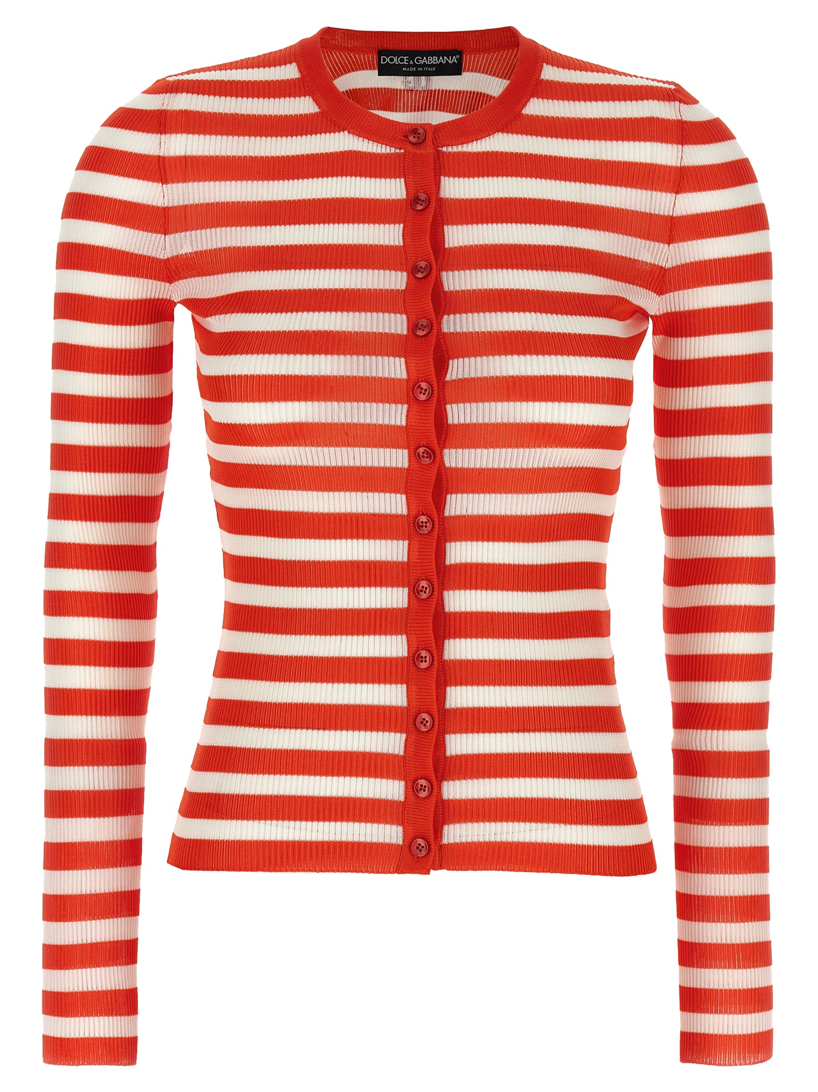 Dolce & Gabbana Orange Viscose Cardigan Dolce & Gabbana