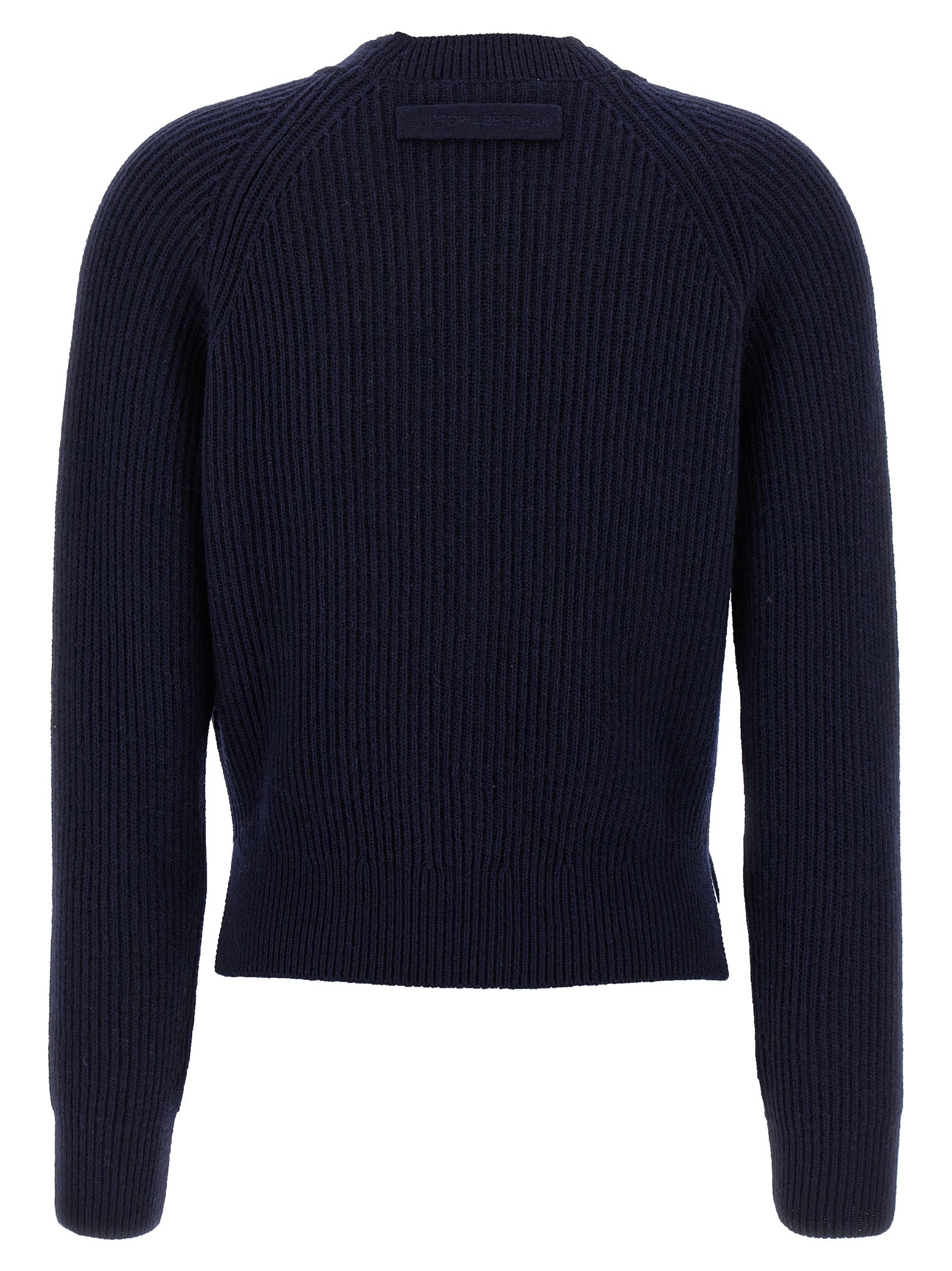 Victoria Beckham Blue Wool Cardigan Victoria Beckham