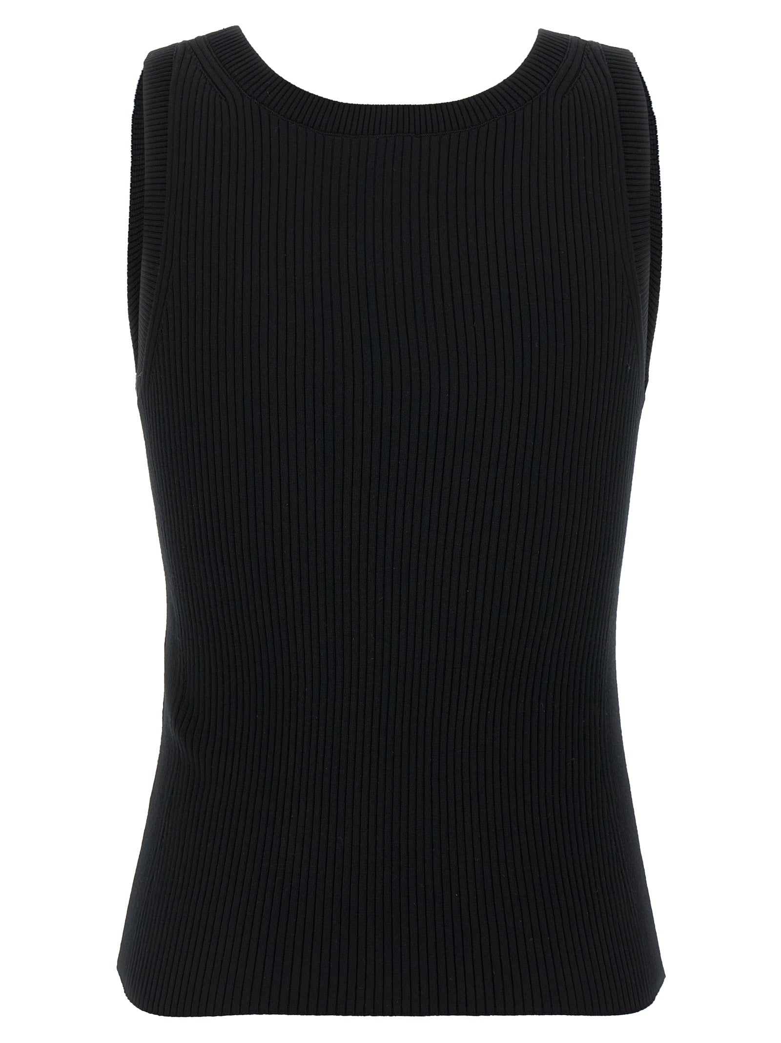 Kenzo Black Viscose Sleeveles T-Shirt Kenzo