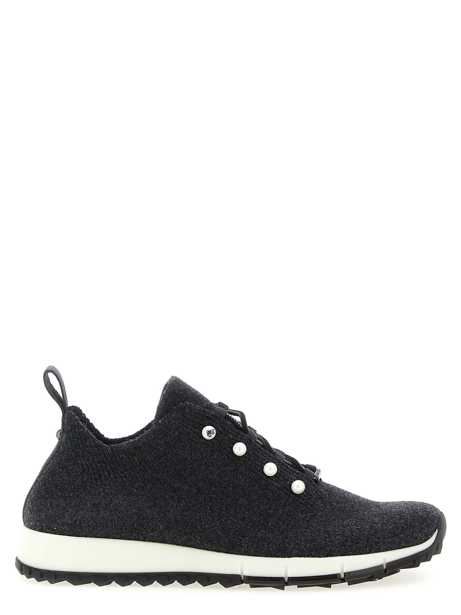 Jimmy Choo Black Tencel Low Top Sneakers Jimmy Choo