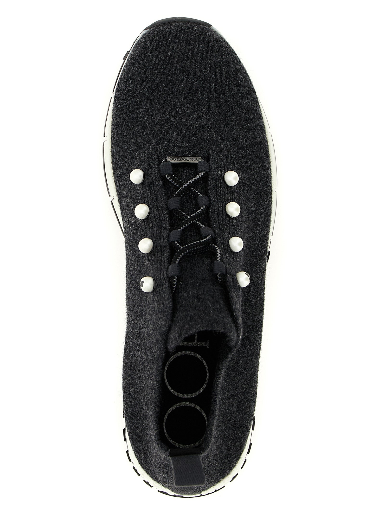 Jimmy Choo Black Tencel Low Top Sneakers Jimmy Choo