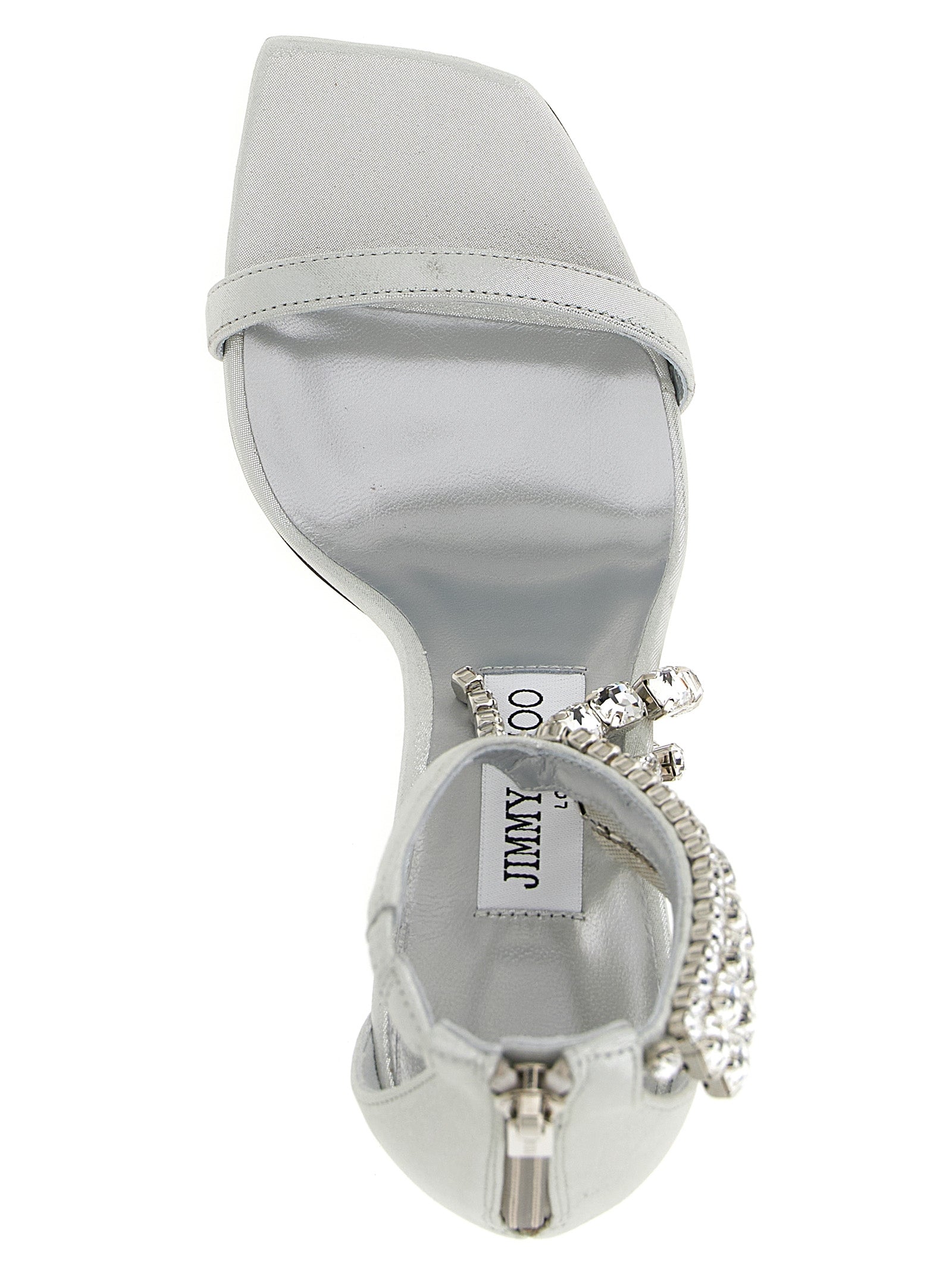 Jimmy Choo Silver Leather Stiletto Heel Sandals Jimmy Choo