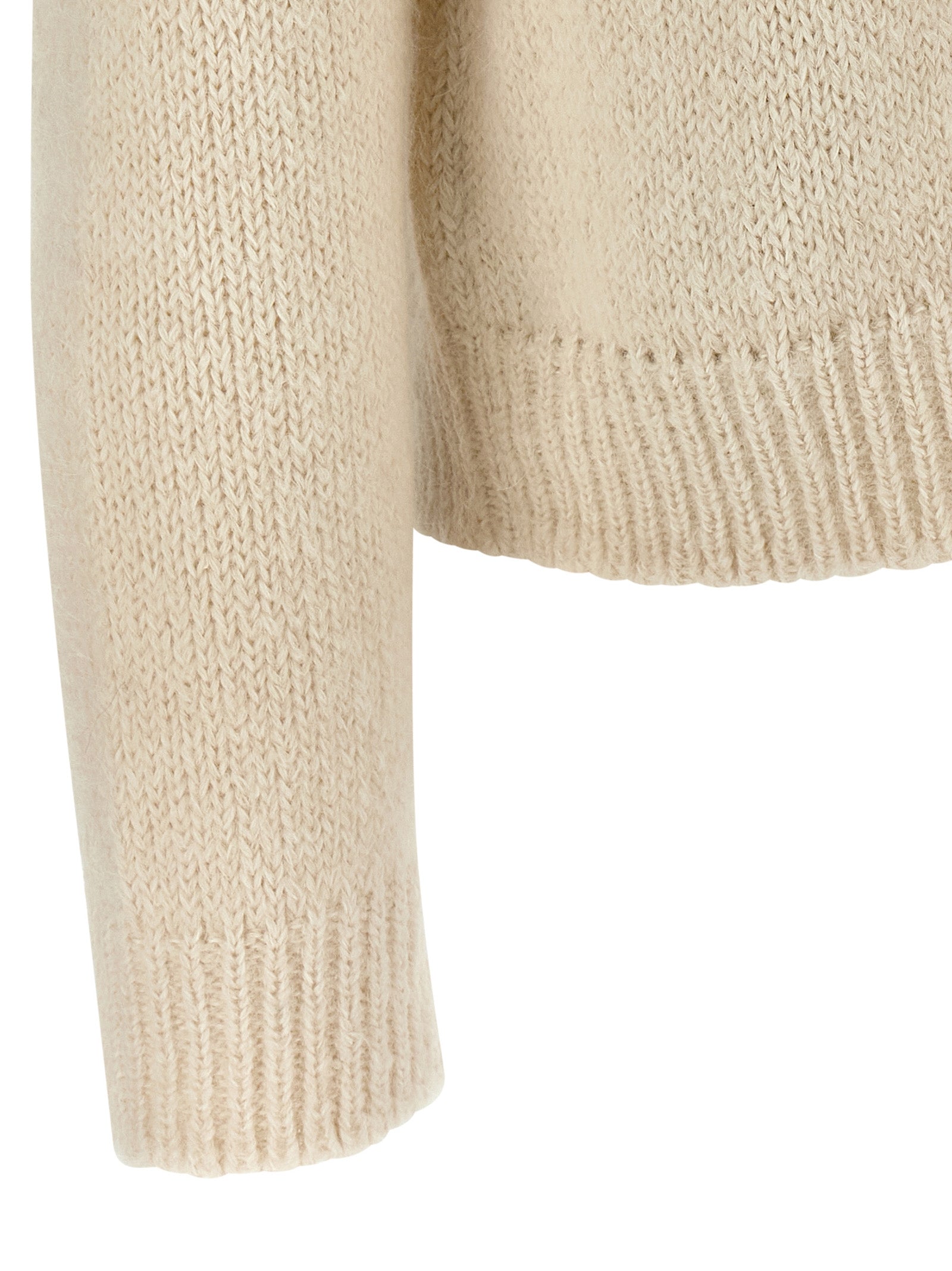 Jil Sander White Alpaca Leather Cardigan Jil Sander