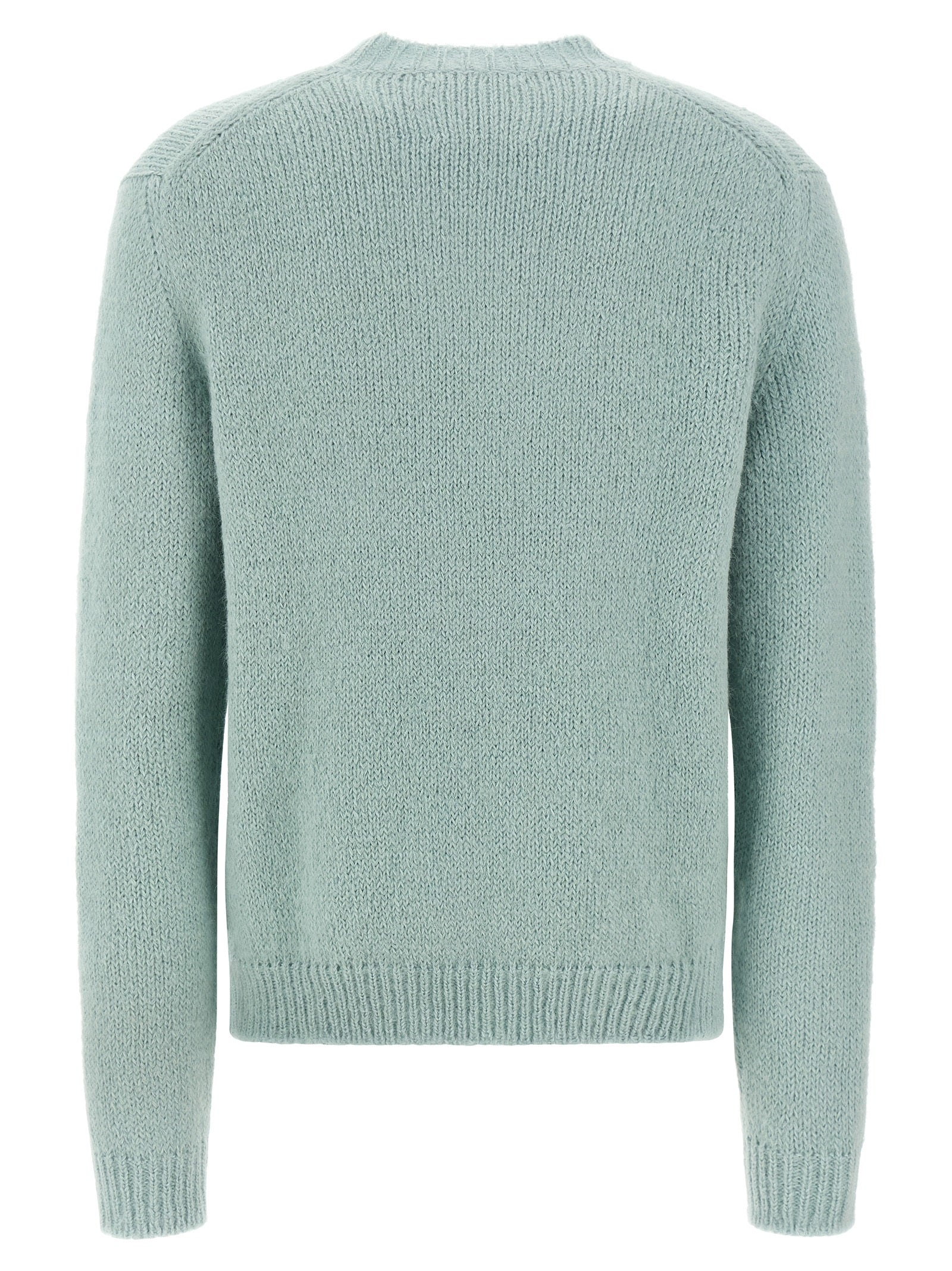 Jil Sander Blue Alpaca Leather Cardigan Jil Sander