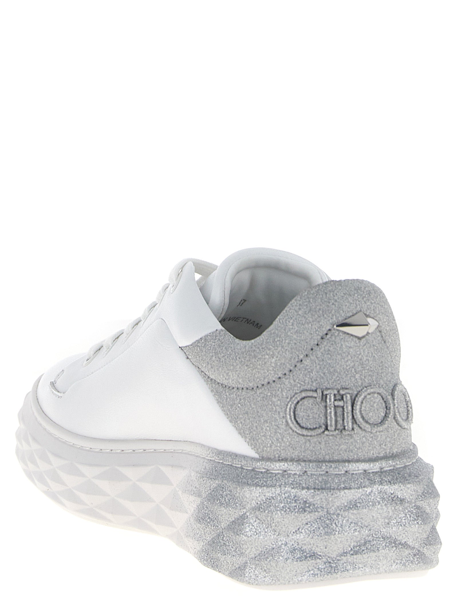 Jimmy Choo Silver Leather Chunky Sneakers Jimmy Choo