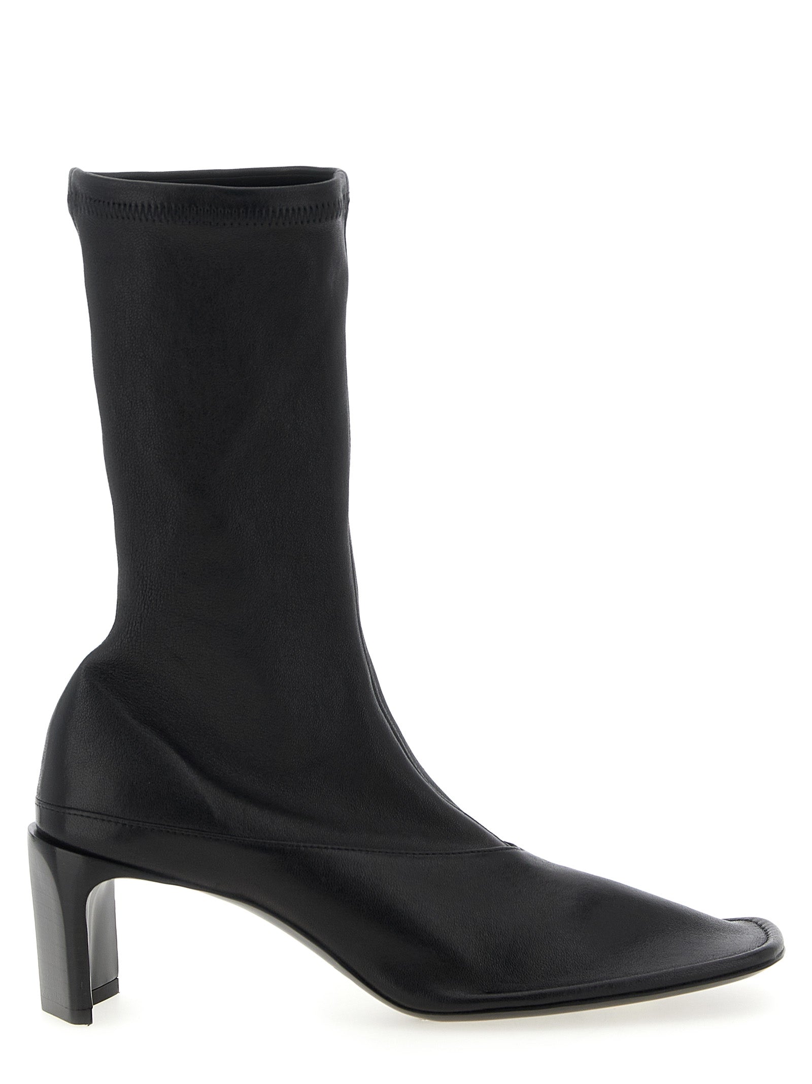 Jil Sander Black Lamb Leather Ankle Boots Jil Sander