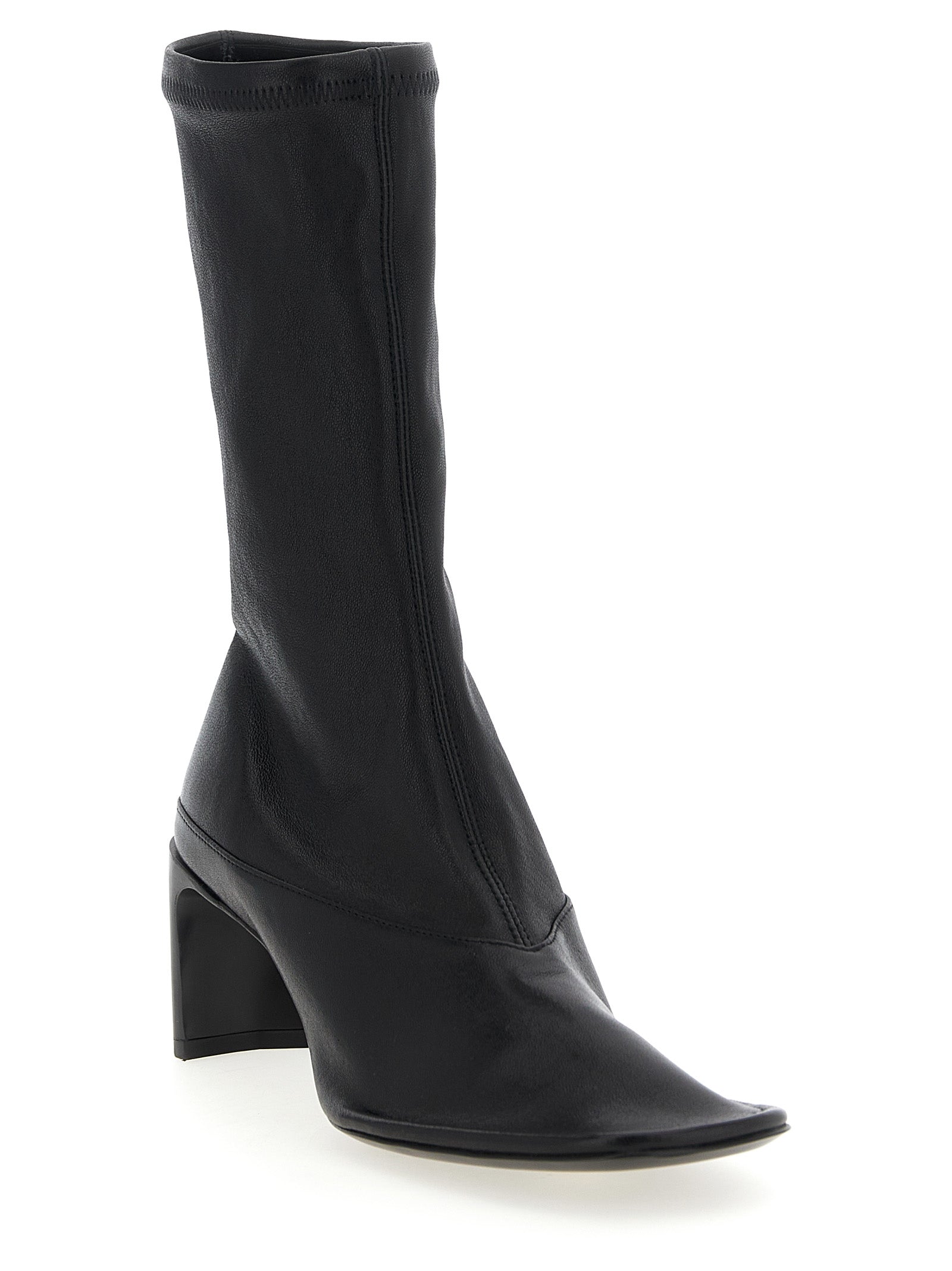 Jil Sander Black Lamb Leather Ankle Boots Jil Sander