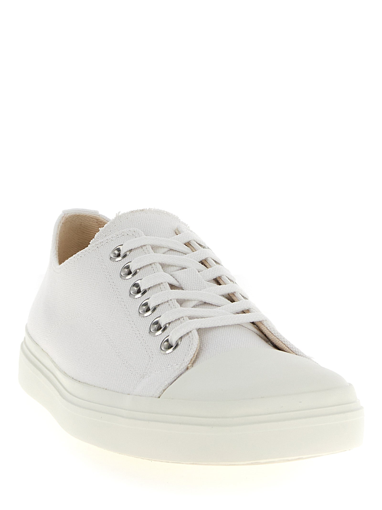 Moschino White Cotton Low Top Sneakers Moschino