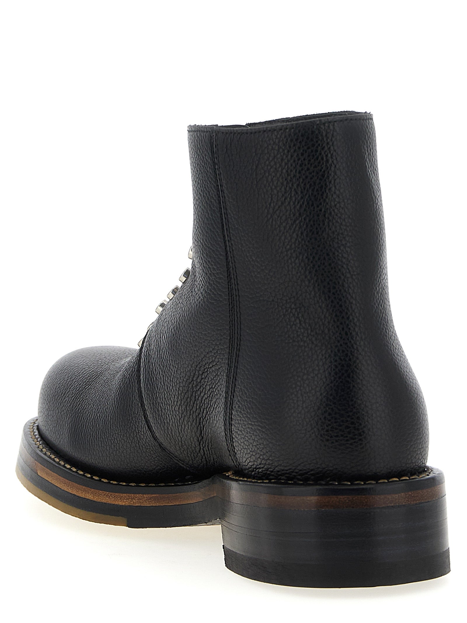Alexander McQueen Black Calfskin Ankle Boots Alexander McQueen