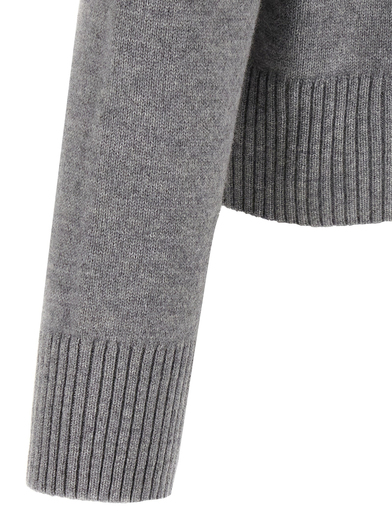 Ami Paris Gray Wool Cardigan Ami Paris