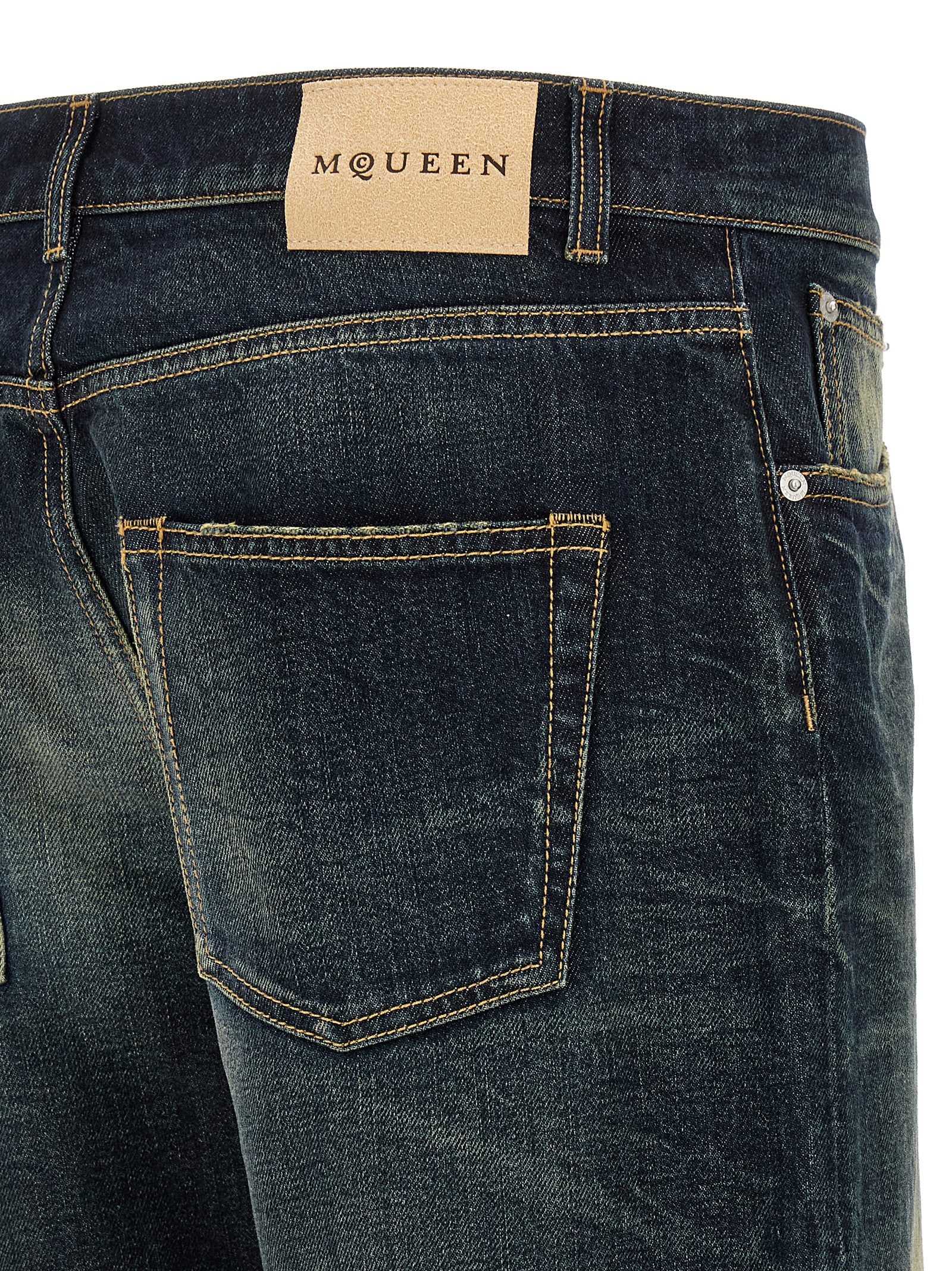 Alexander McQueen Blue Cotton Jeans Denim Alexander McQueen