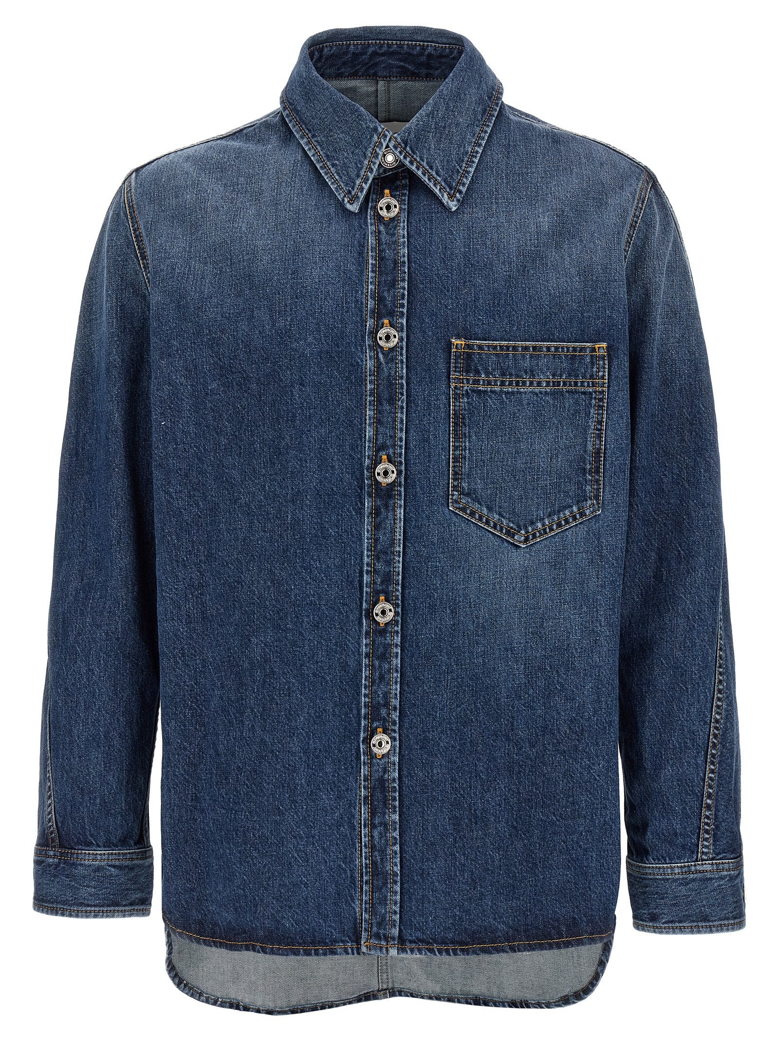 Givenchy Blue Cotton Blouse Givenchy