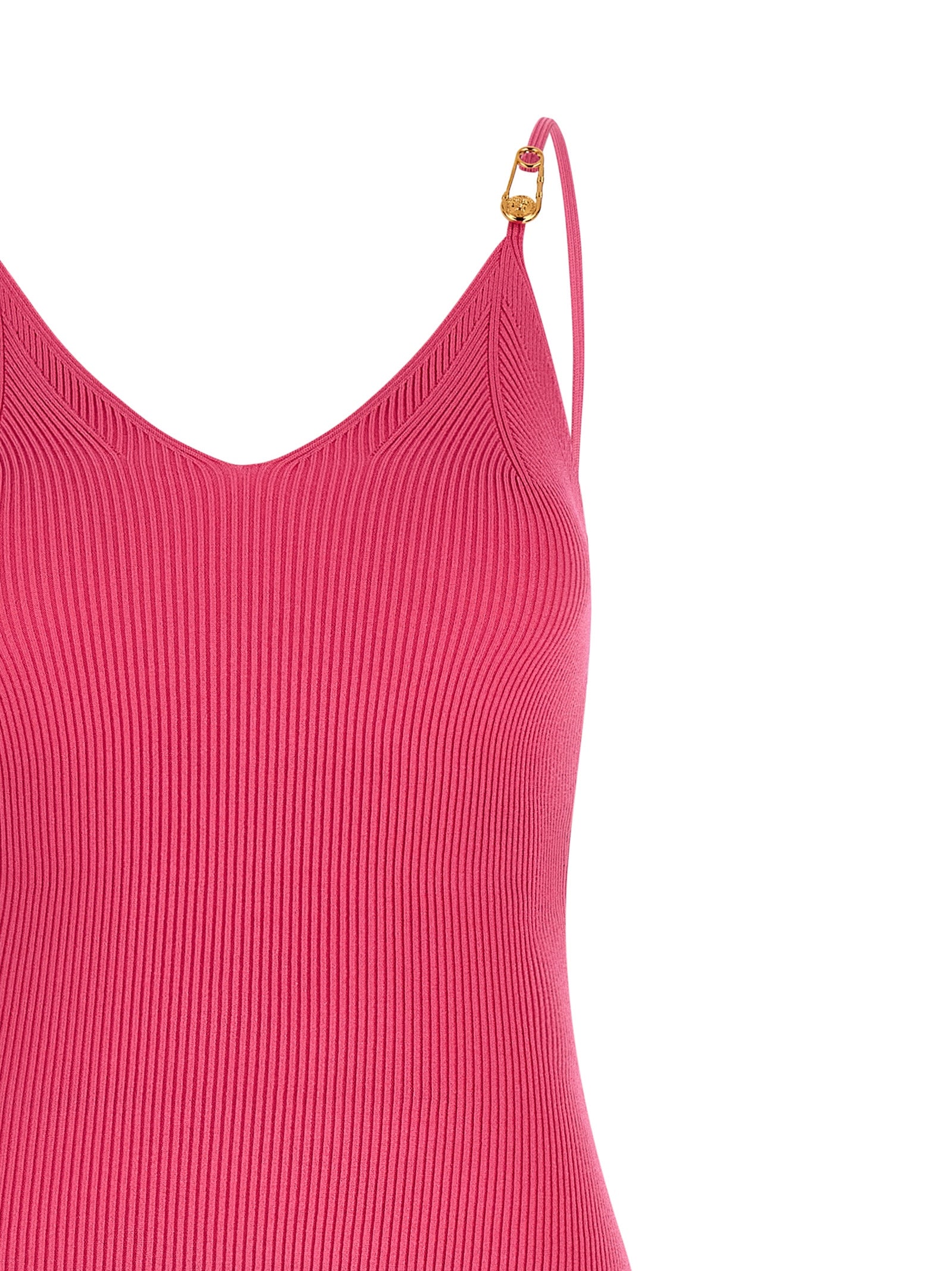 Versace Fuchsia Viscose Midi Dress Versace