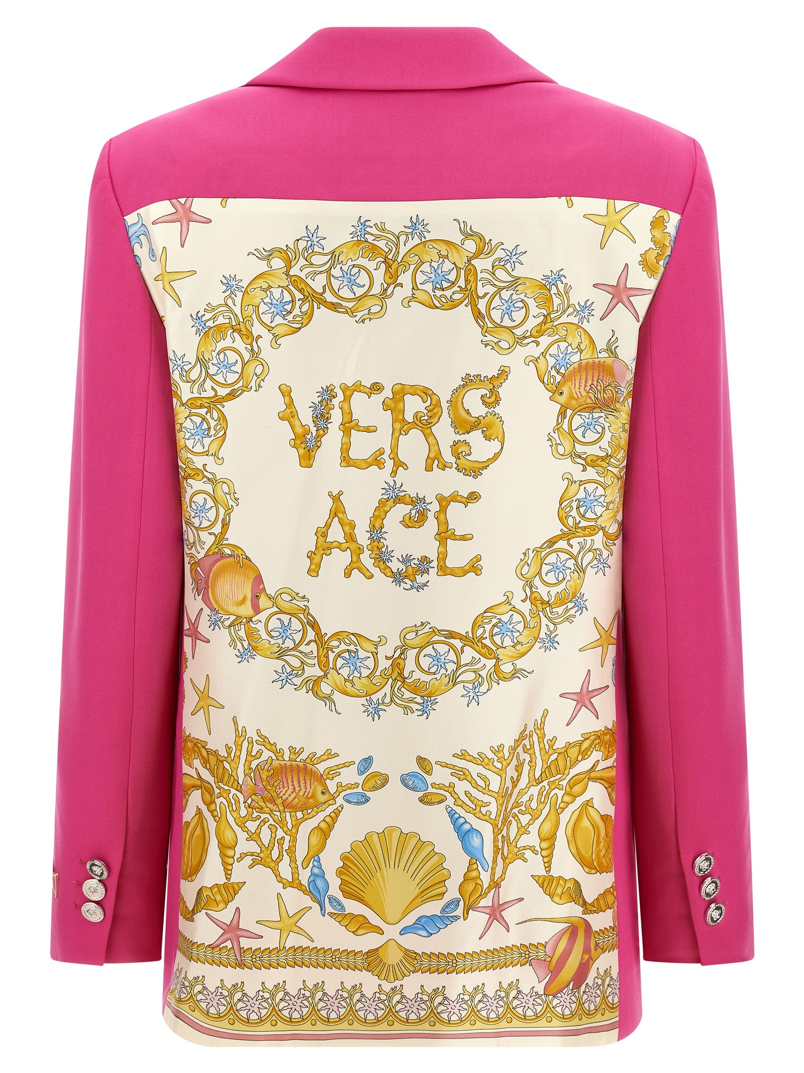 Versace Fuchsia Virgin Wool Blazer Versace