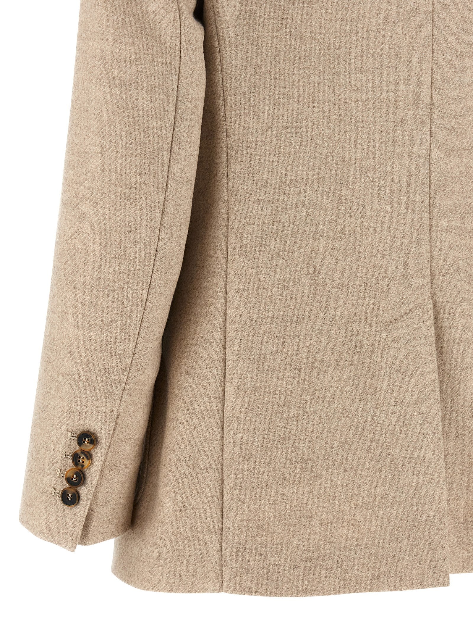 Max Mara Beige Alpaca Leather Blazer Max Mara