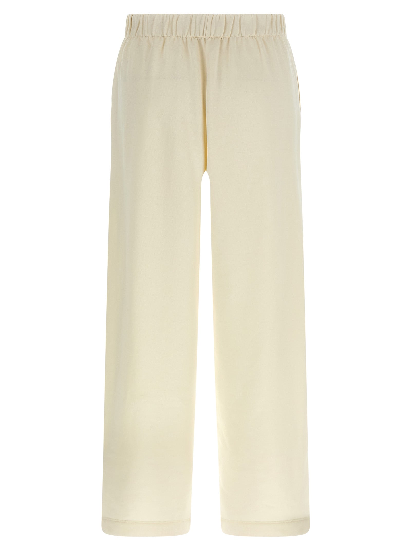 Max Mara White Silk Casual Pants Max Mara