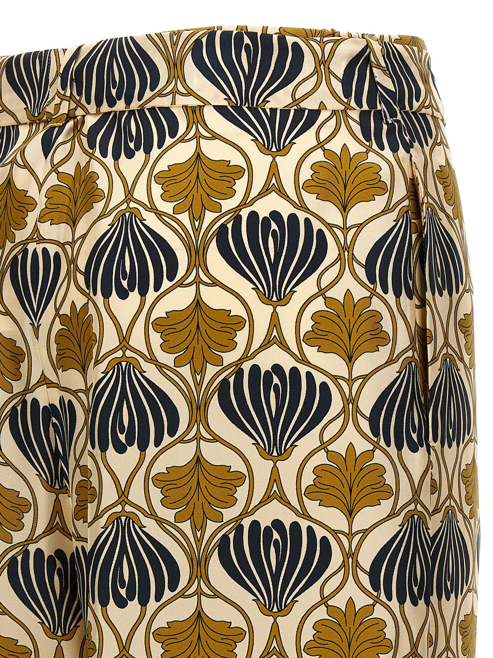 Max Mara Bicolor Silk Casual Pants Max Mara
