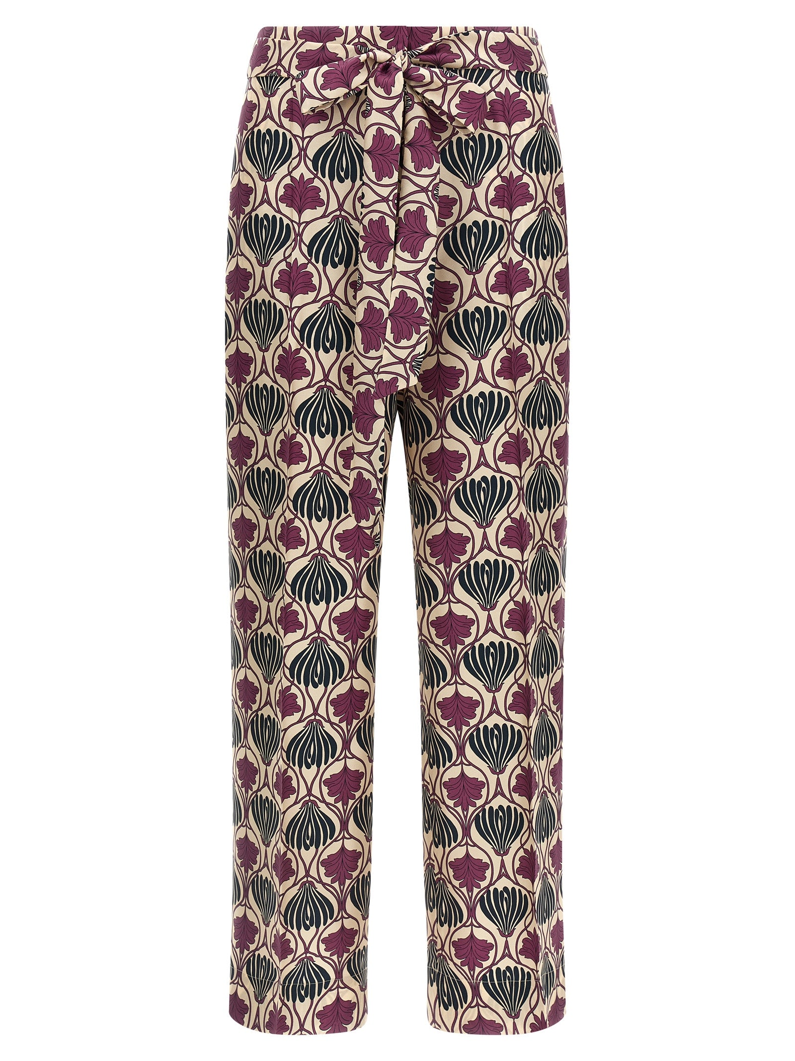 Max Mara Purple Silk Casual Pants Max Mara