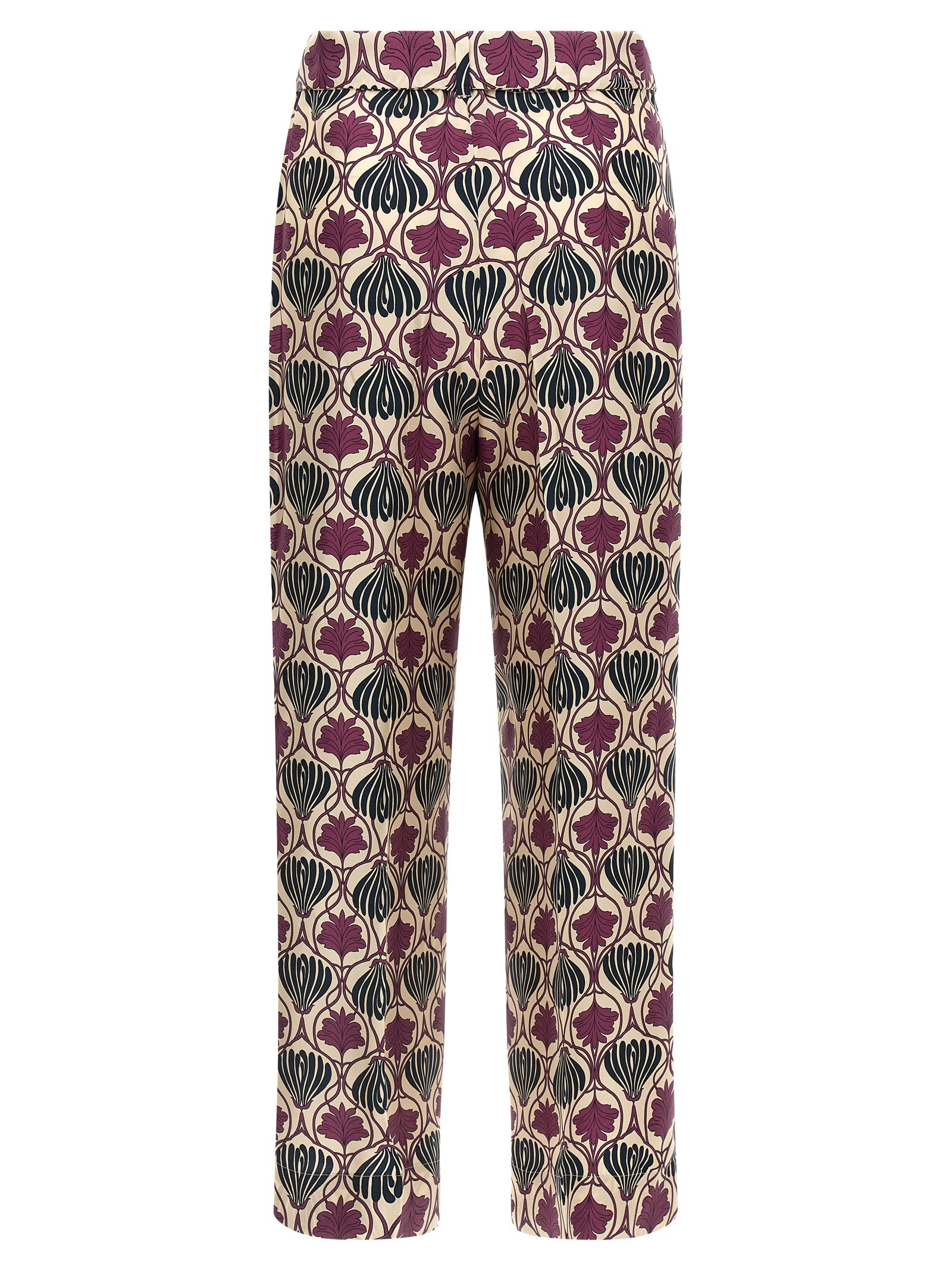 Max Mara Purple Silk Casual Pants Max Mara