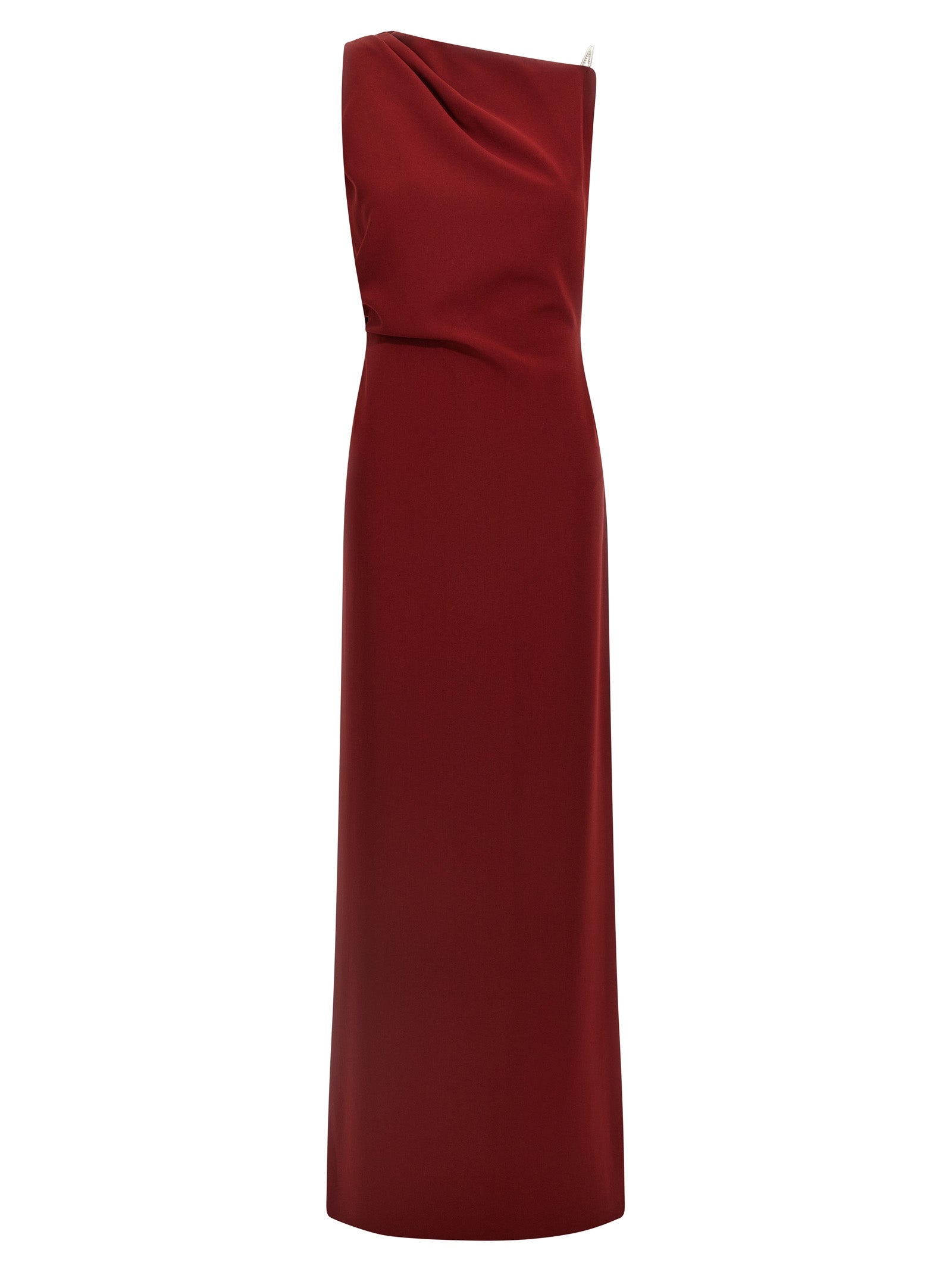 Max Mara Bordeaux Triacetate Long Dress Max Mara