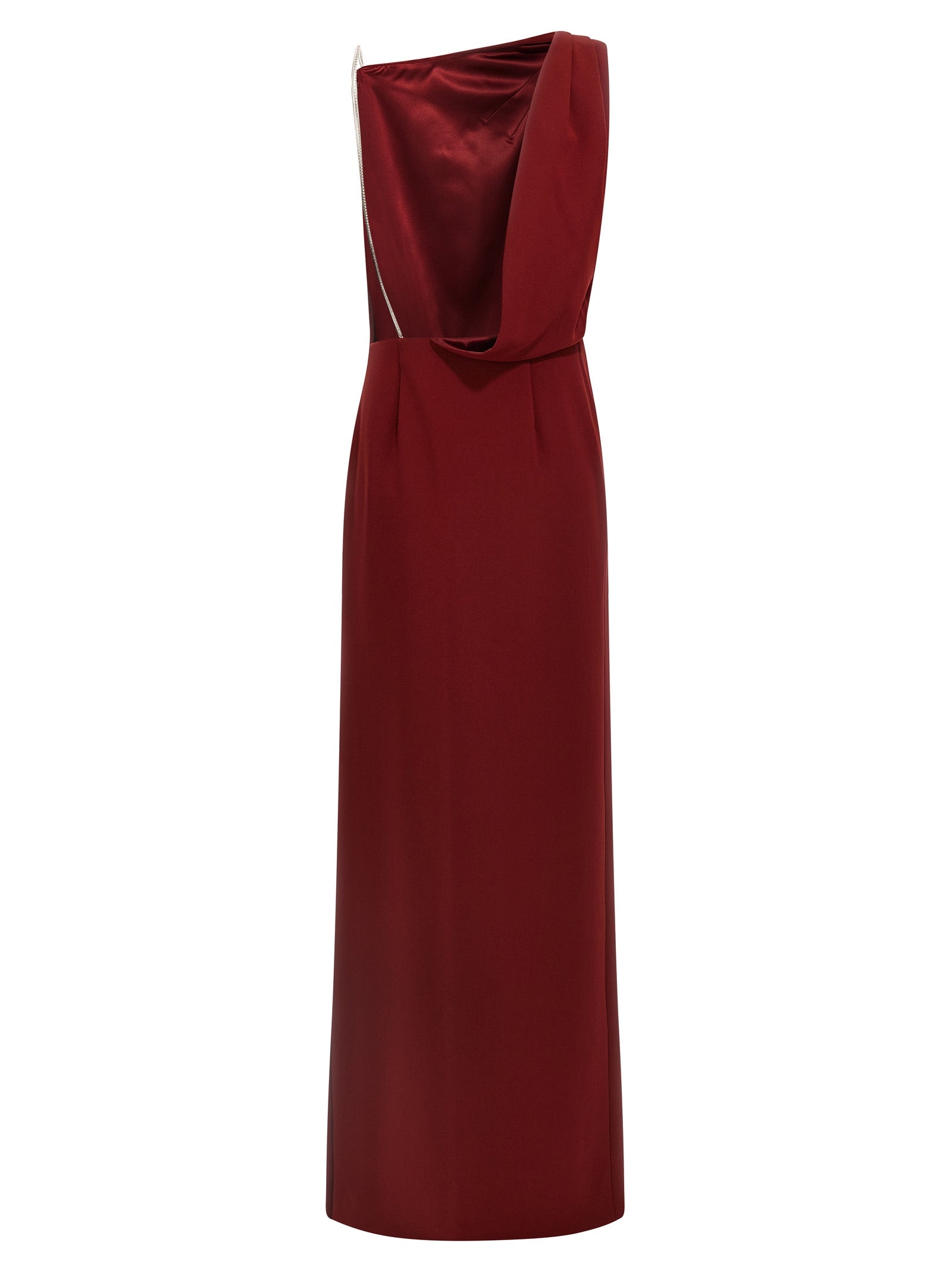 Max Mara Bordeaux Triacetate Long Dress Max Mara