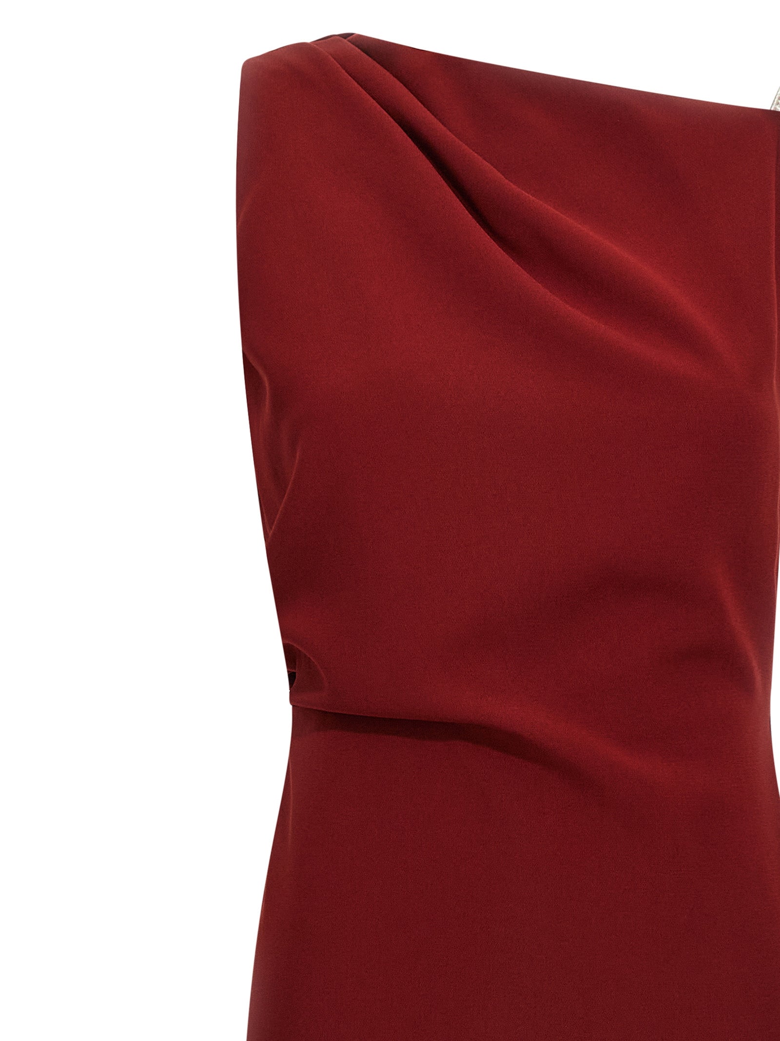Max Mara Bordeaux Triacetate Long Dress Max Mara