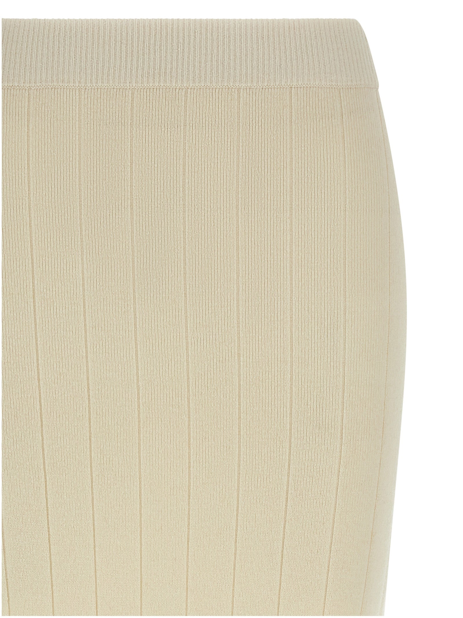 Max Mara White Cashmere Midi Skirt Max Mara