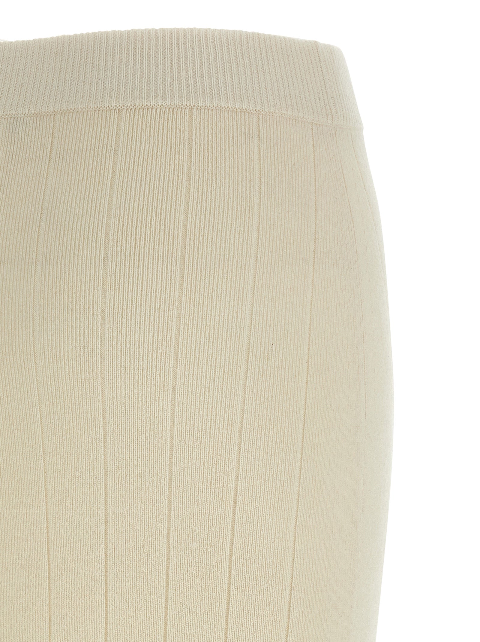 Max Mara White Cashmere Midi Skirt Max Mara
