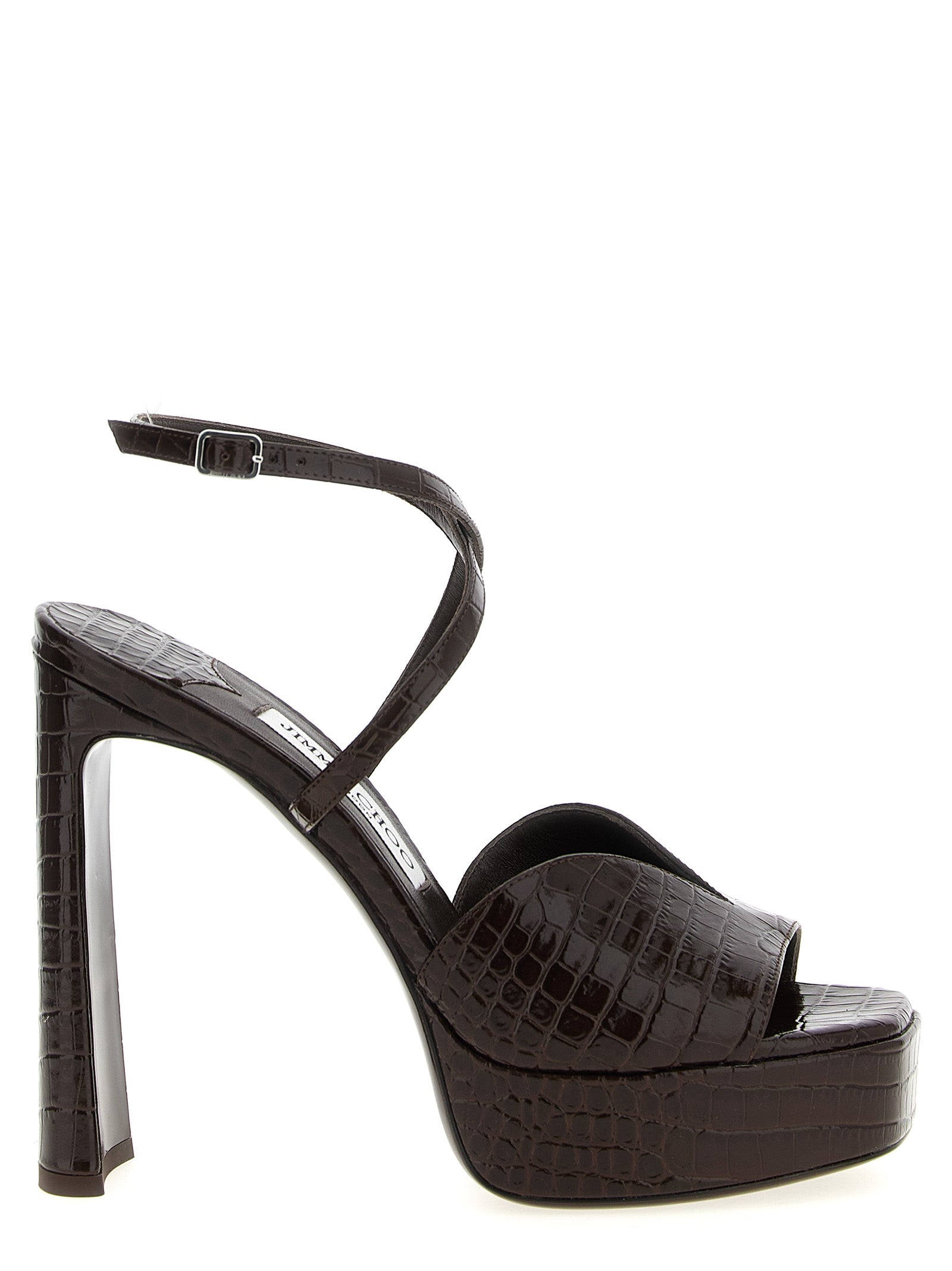 Jimmy Choo Brown Leather Stiletto Heel Sandals Jimmy Choo