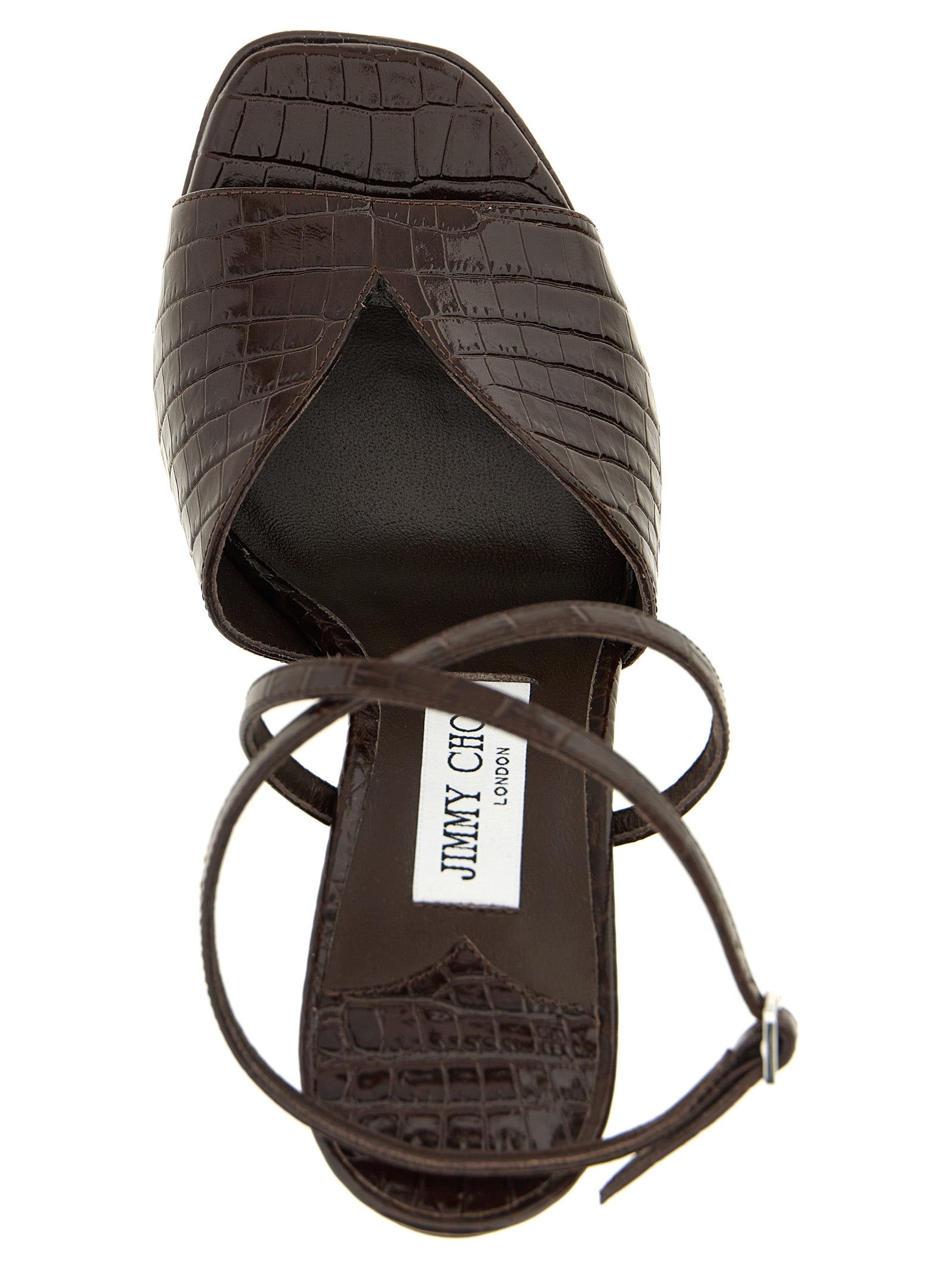 Jimmy Choo Brown Leather Stiletto Heel Sandals Jimmy Choo