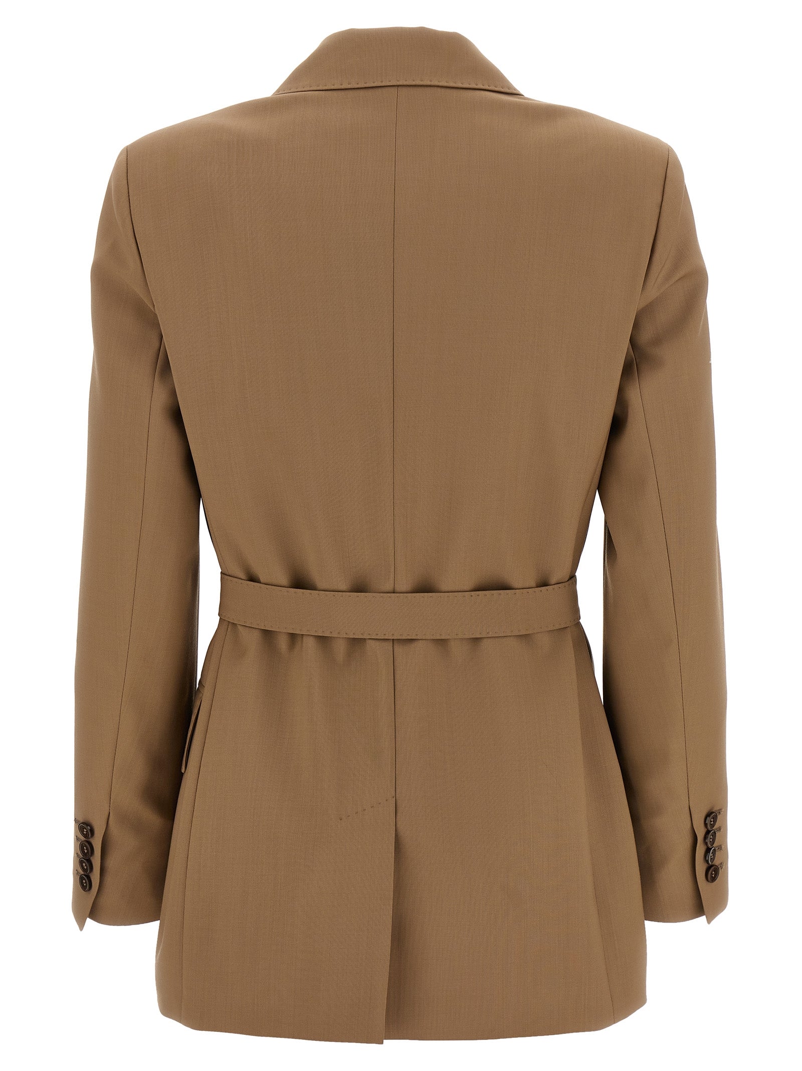 Max Mara Brown Virgin Wool Blazer Max Mara