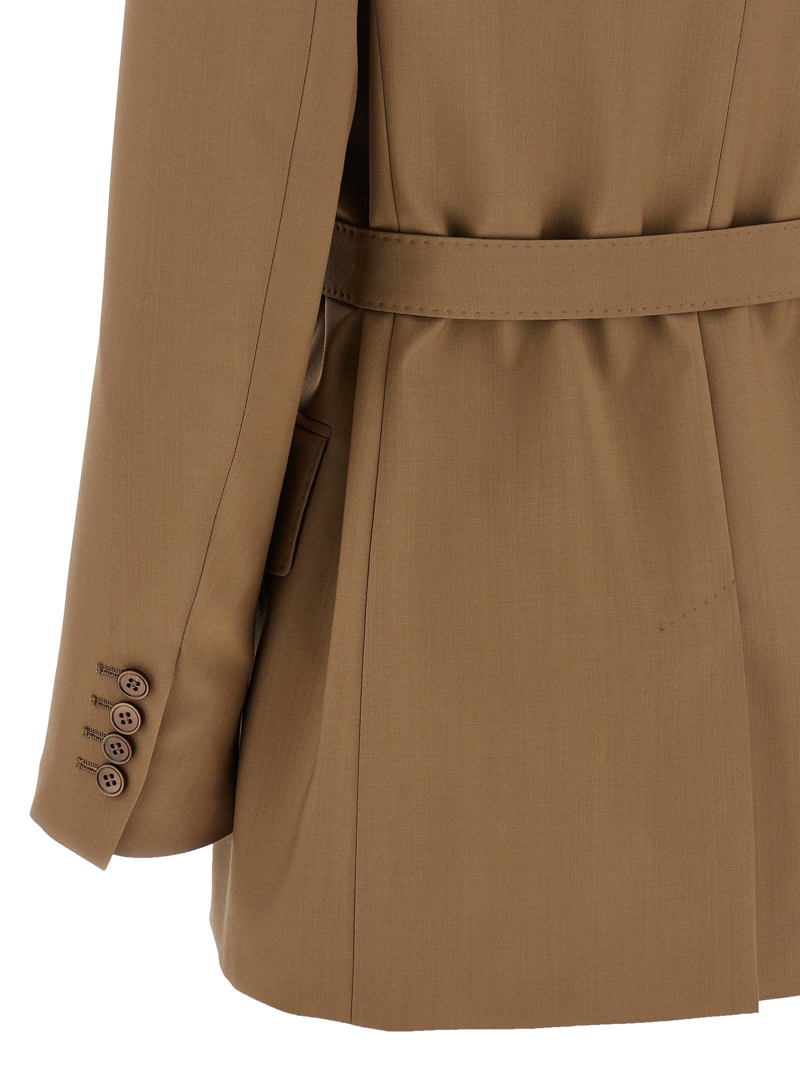 Max Mara Brown Virgin Wool Blazer Max Mara