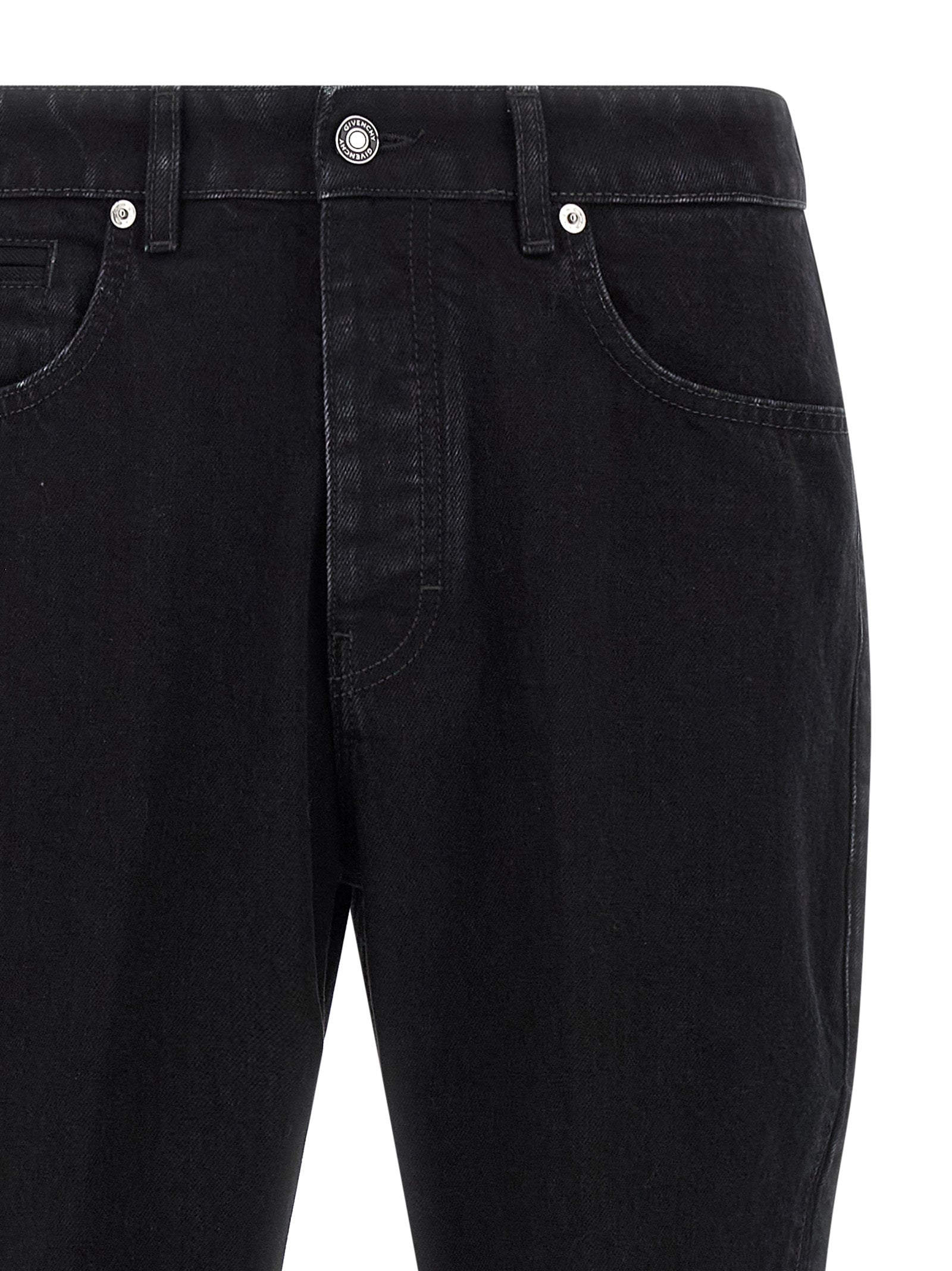 Givenchy Black Cotton Straight-Leg Jeans Givenchy