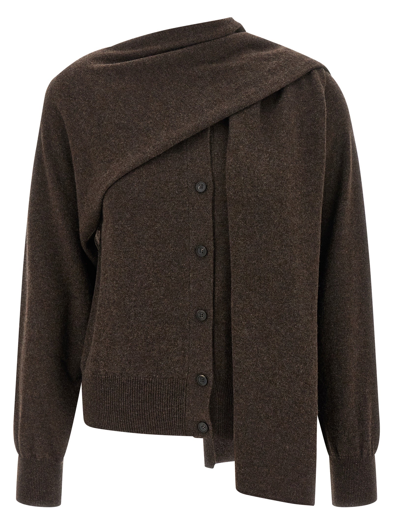 Ferragamo Brown Cashmere Cardigan Ferragamo