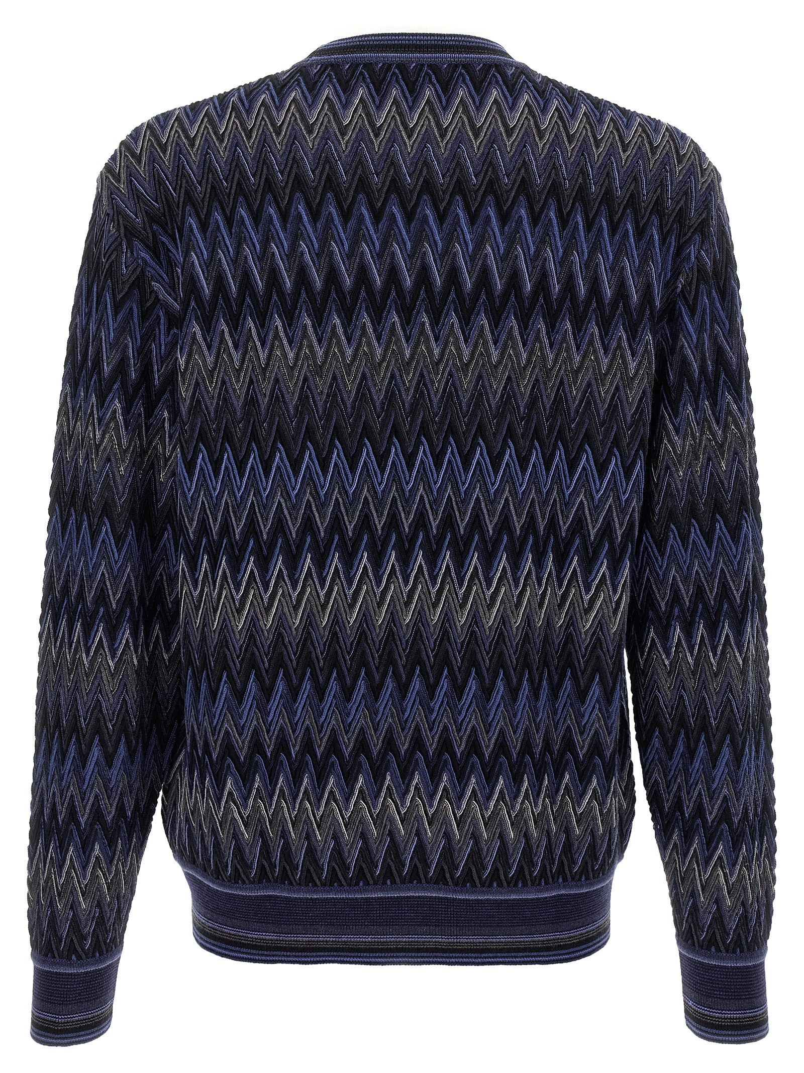 Missoni Blue Wool Cardigan Missoni