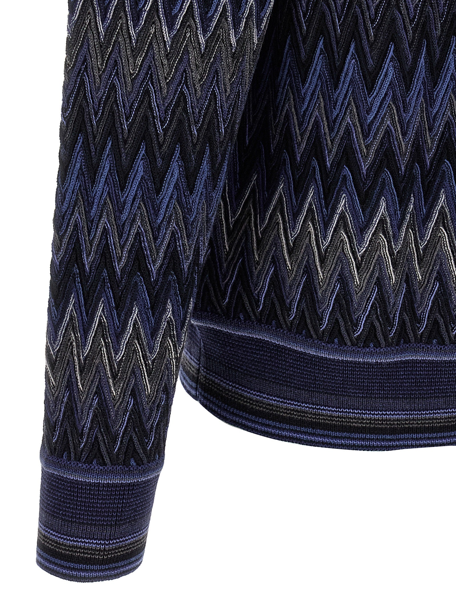 Missoni Blue Wool Cardigan Missoni