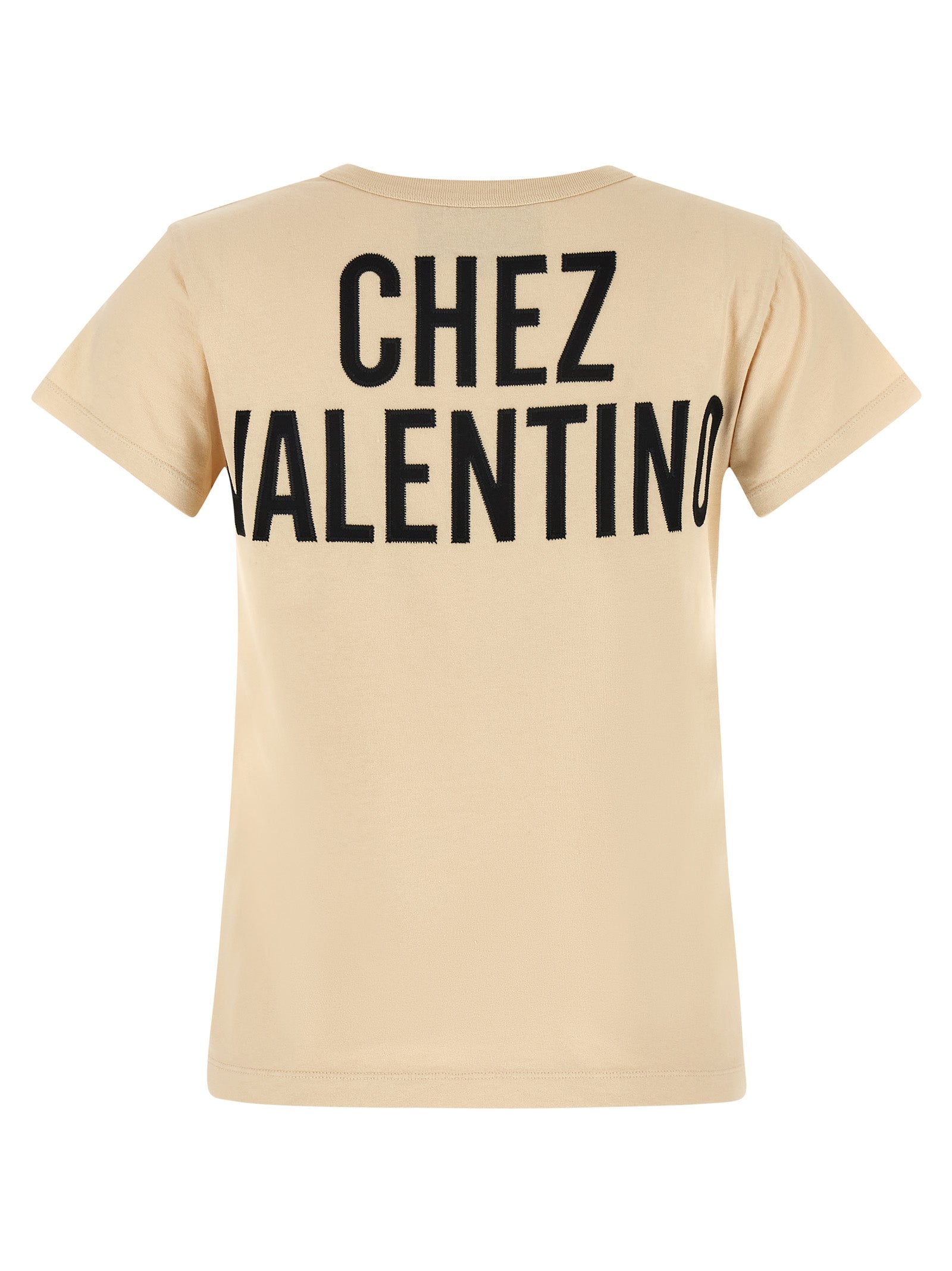 Valentino Garavani Beige Cotton T-Shirt Valentino Garavani