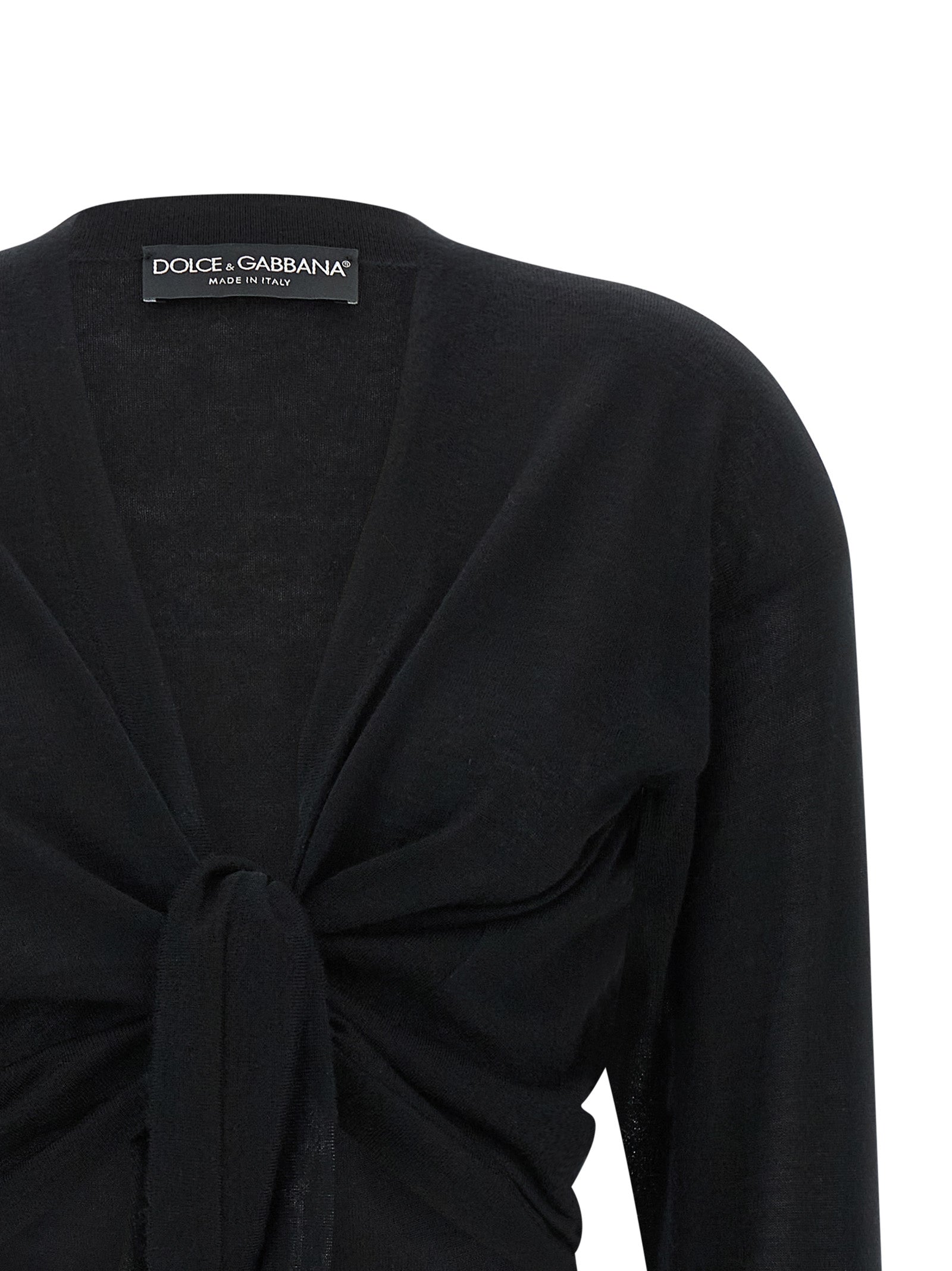 Dolce & Gabbana Black Cashmere Cardigan Dolce & Gabbana