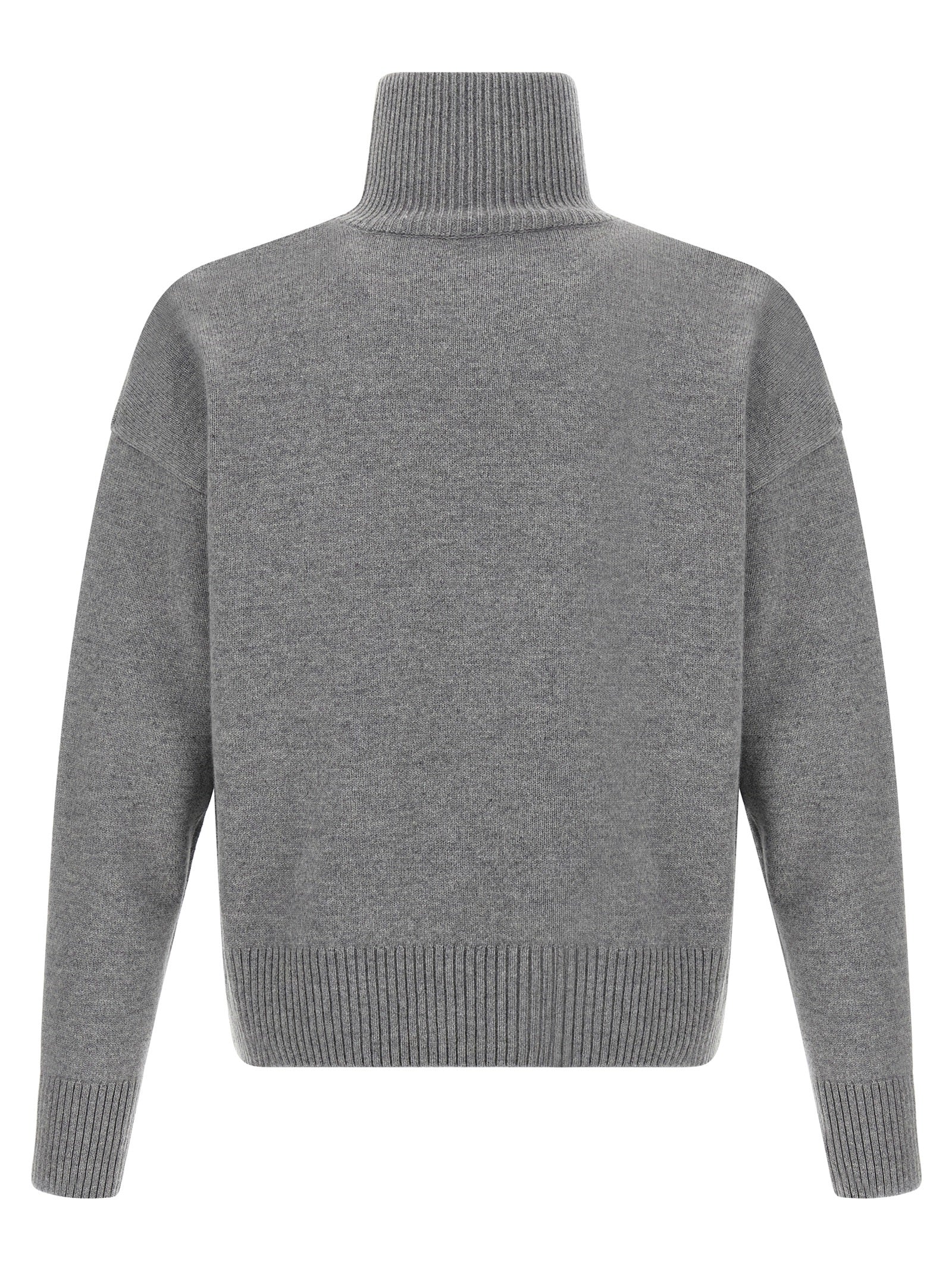 Ami Paris Gray Wool Cardigan Ami Paris