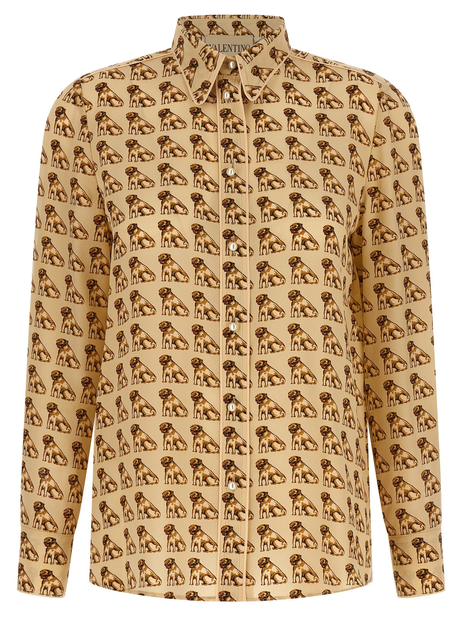 Valentino Garavani Beige Silk Blouse Valentino Garavani