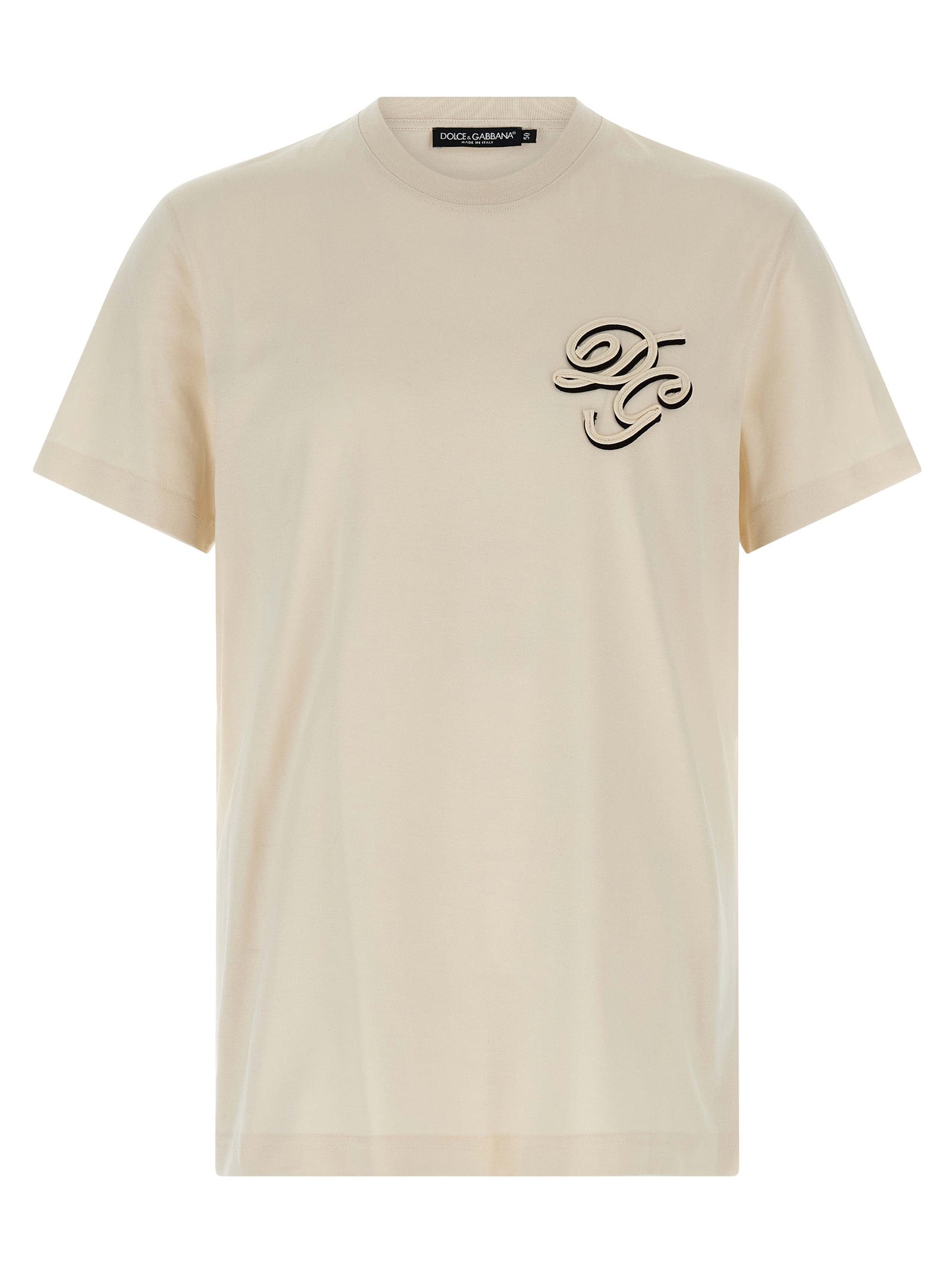 Dolce & Gabbana Beige Cotton T-Shirt Dolce & Gabbana