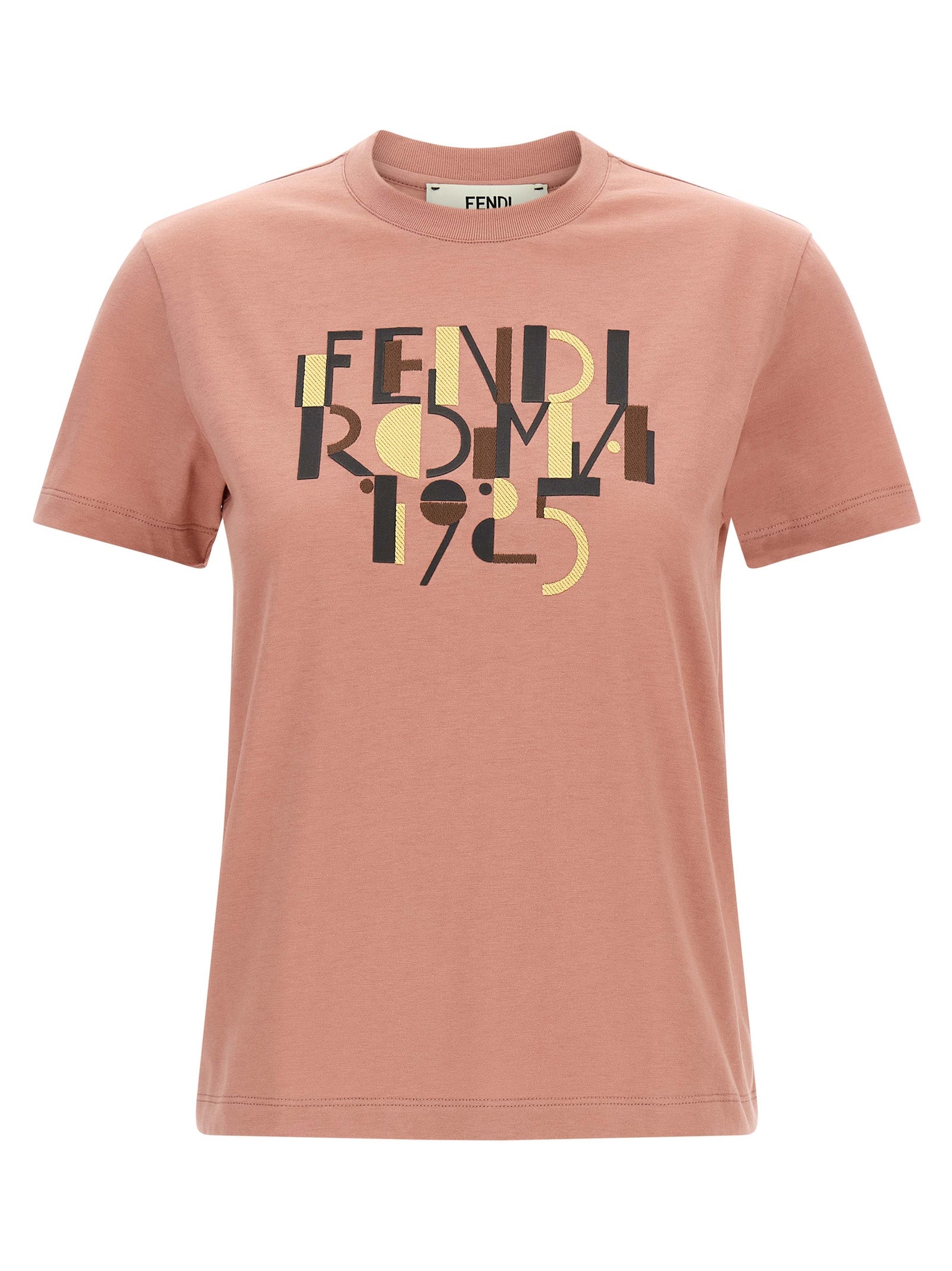 Fendi Multicolor Cotton T-Shirt Fendi