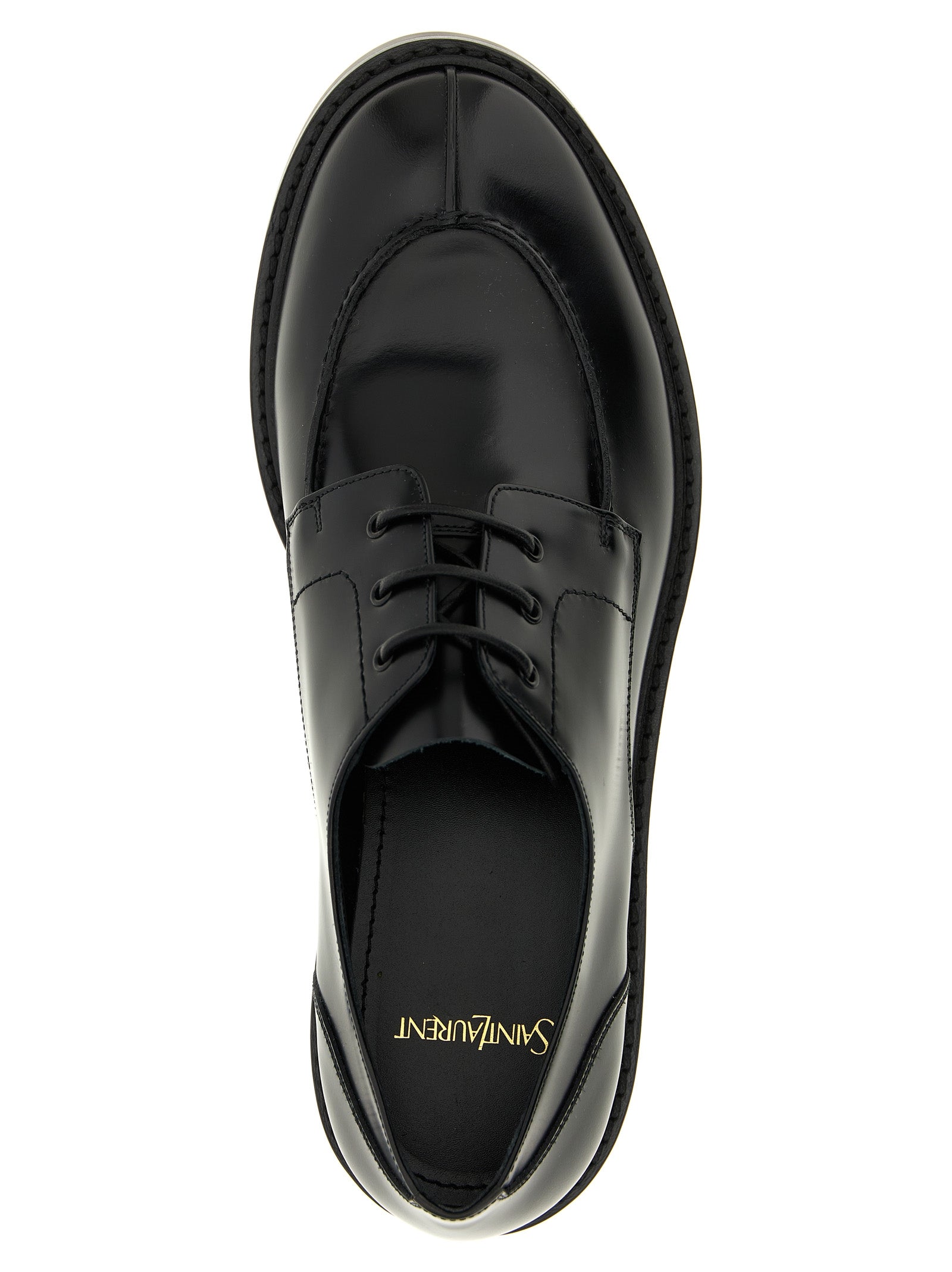 Saint Laurent Black Calfskin Oxfords And Derbies Saint Laurent
