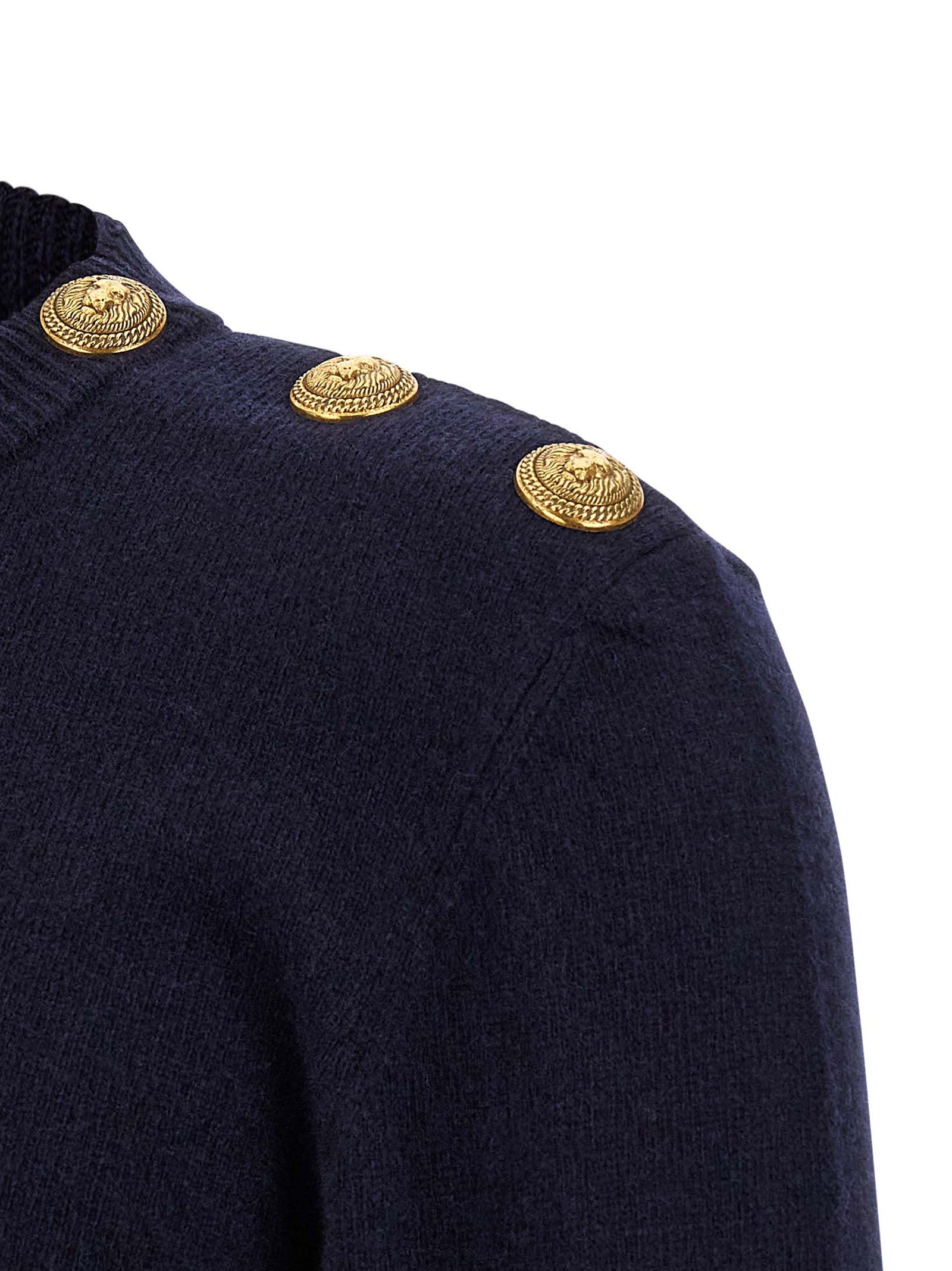 Balmain Blue Cashmere Cardigan Balmain