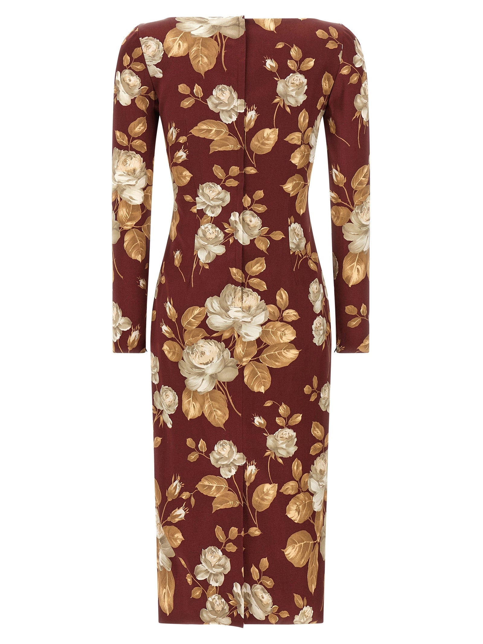 Dolce & Gabbana Multicolor Elastane Midi Dress Dolce & Gabbana