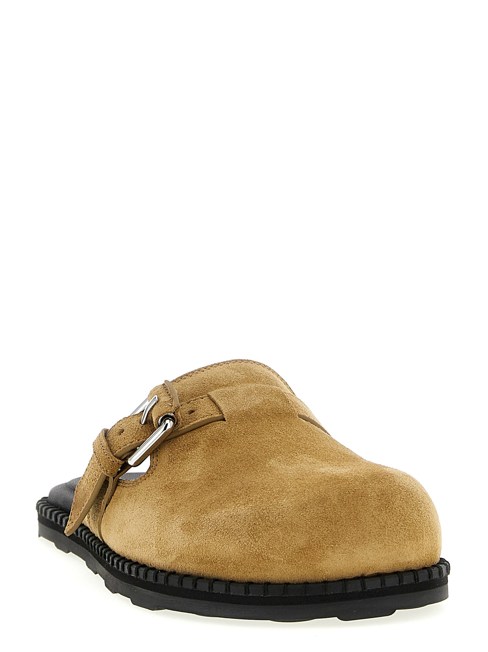 Moschino Beige Leather Clogs Moschino